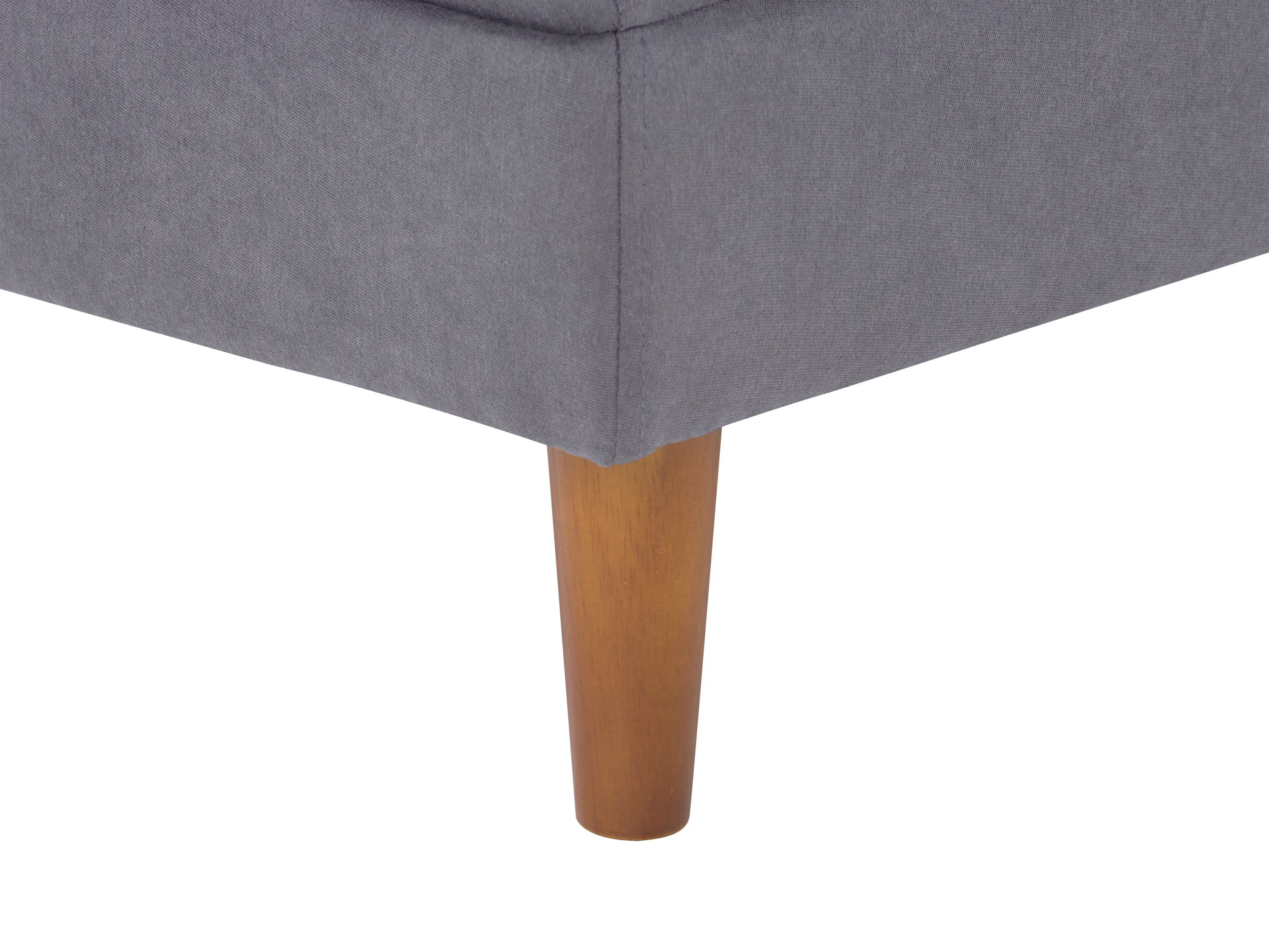 Grey Mid-Century Modern Ottoman