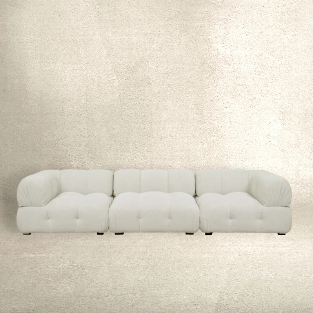 HARLOW 3S SOFA | IVORY BOUCLE