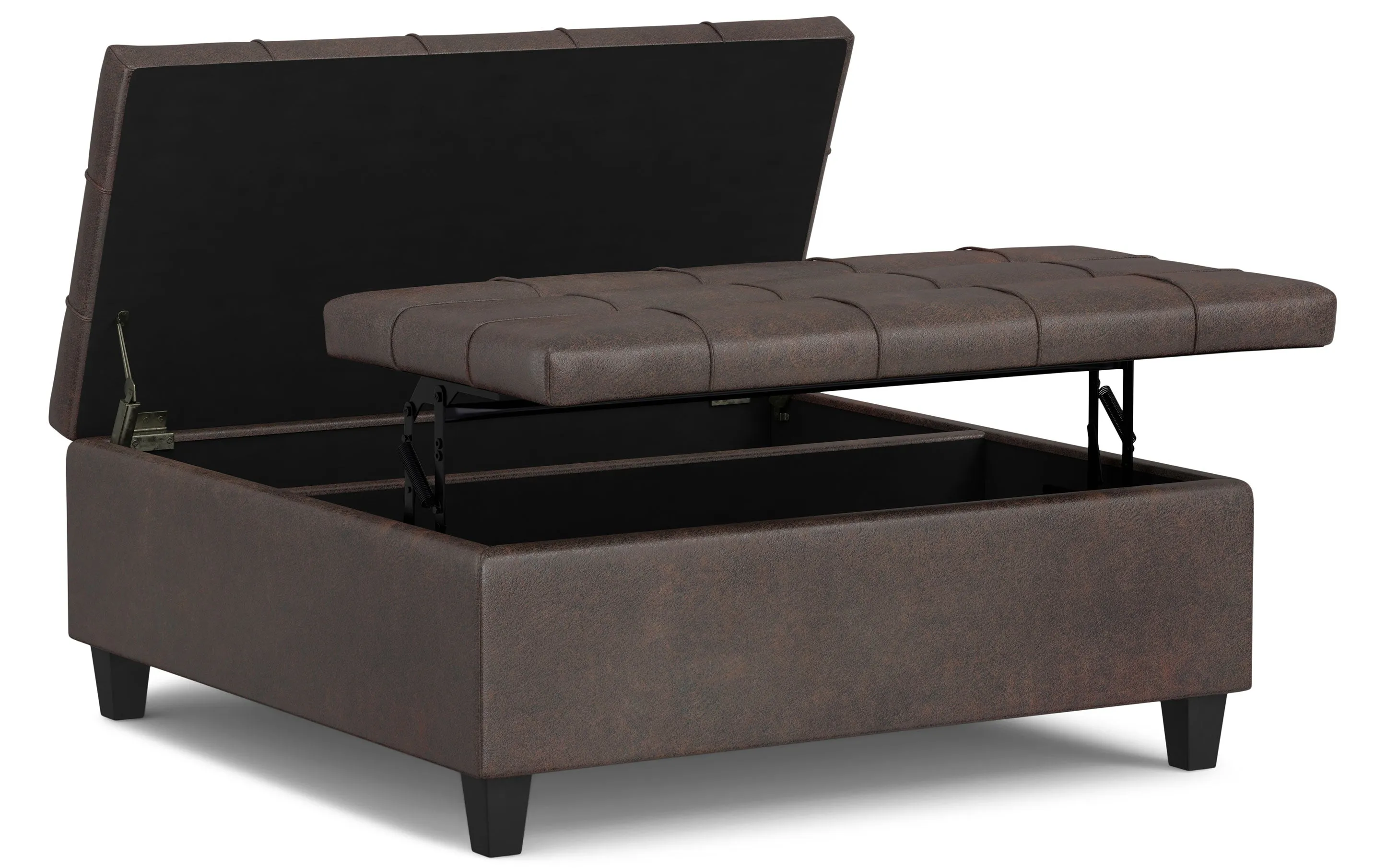 Harrison Large Square Coffee Table Storage Ottoman