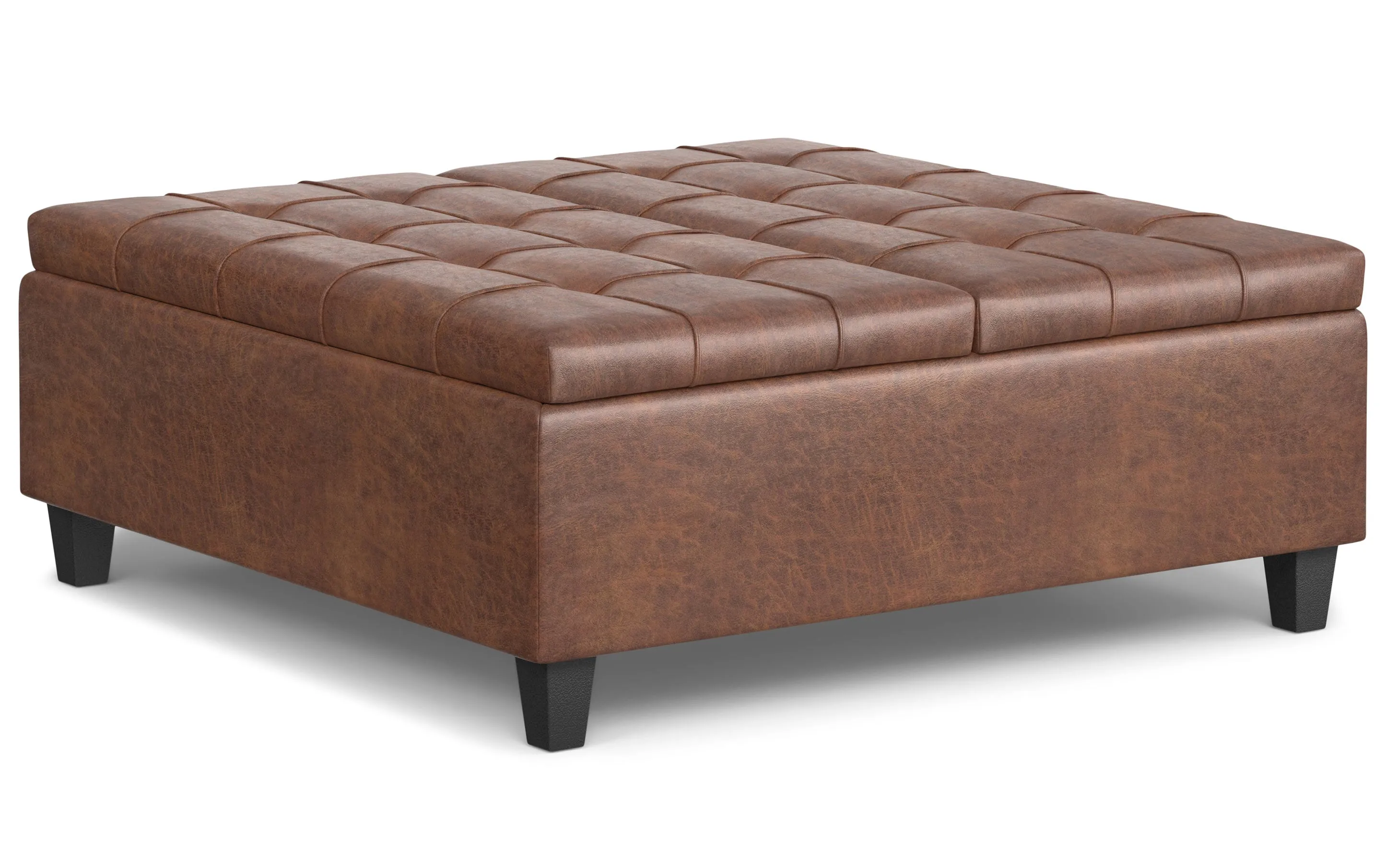 Harrison Large Square Coffee Table Storage Ottoman