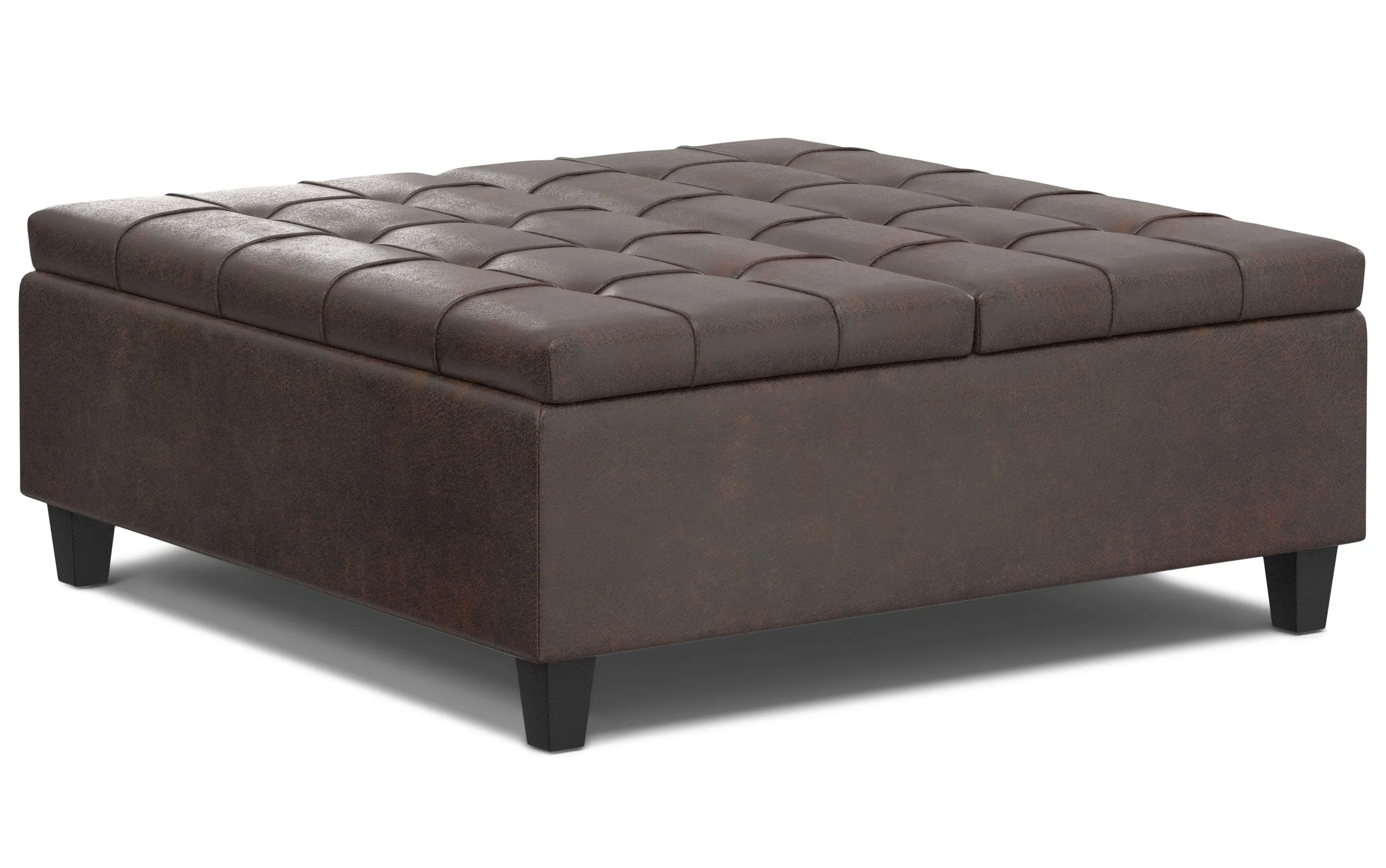 Harrison Large Square Coffee Table Storage Ottoman