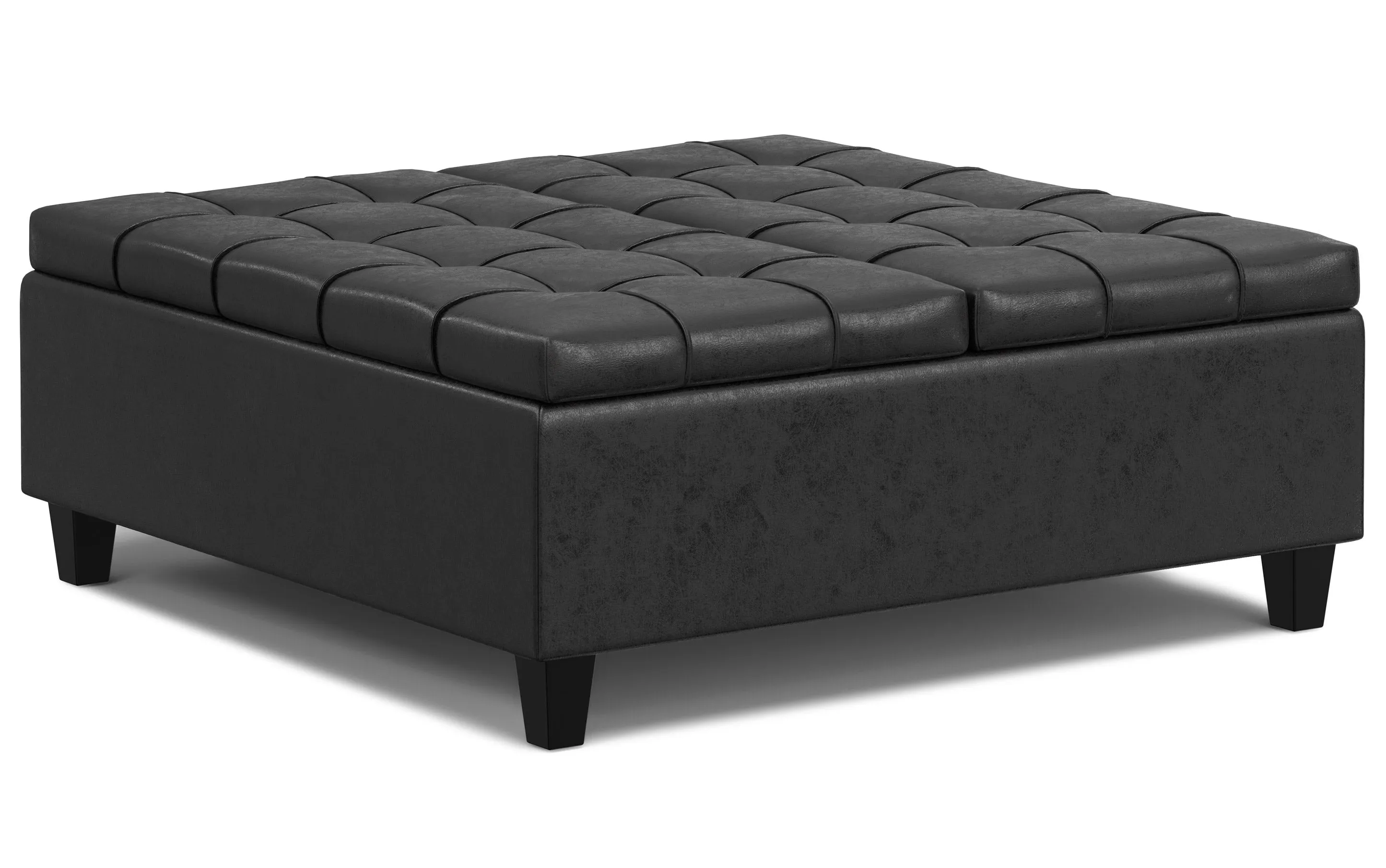 Harrison Large Square Coffee Table Storage Ottoman