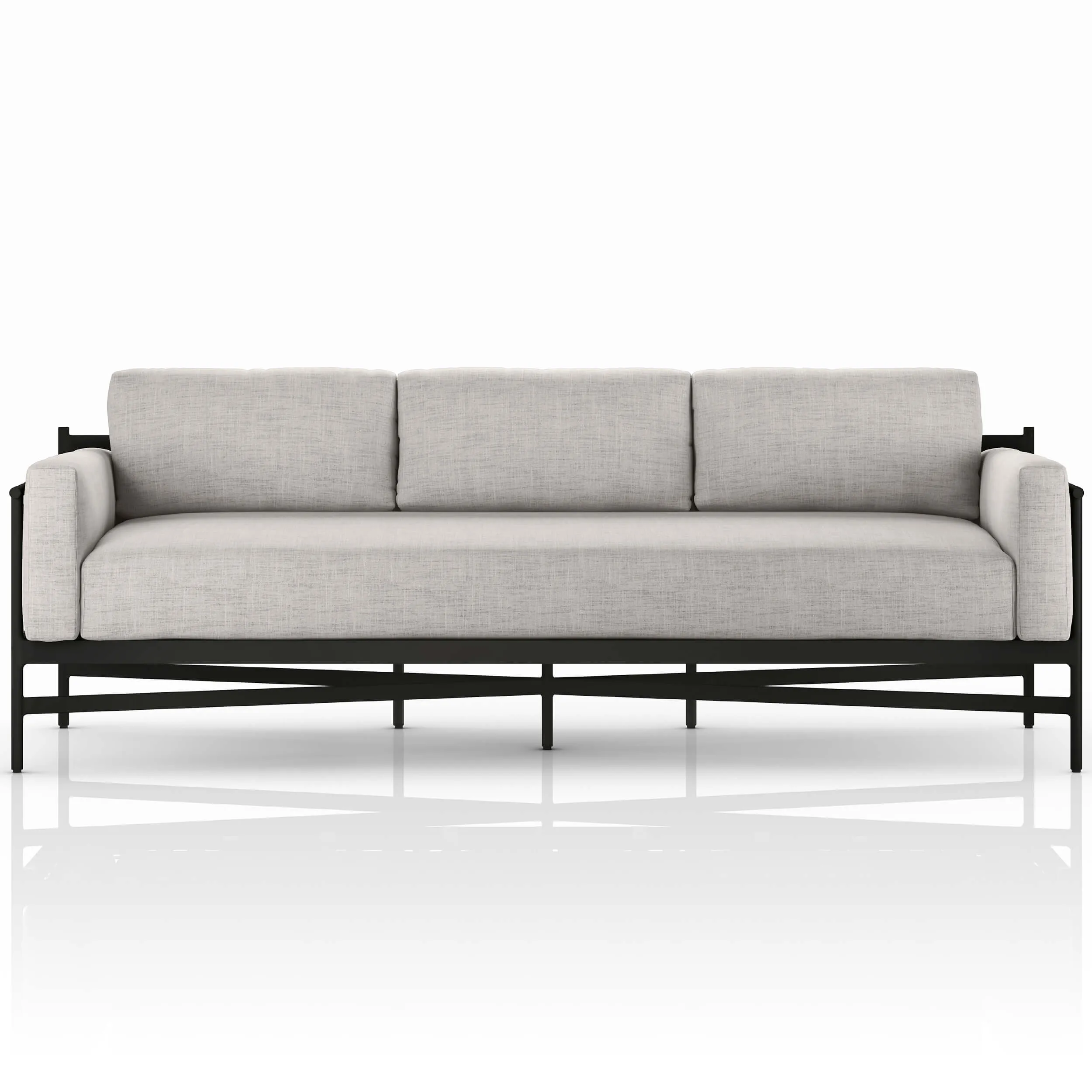 Hearst 99" Outdoor Sofa, Stone Grey