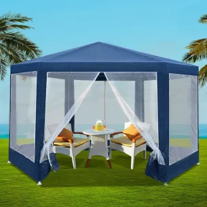 Hexagonal Gazebo, UV-Resistant, Waterproof, Outdoor, Instahut