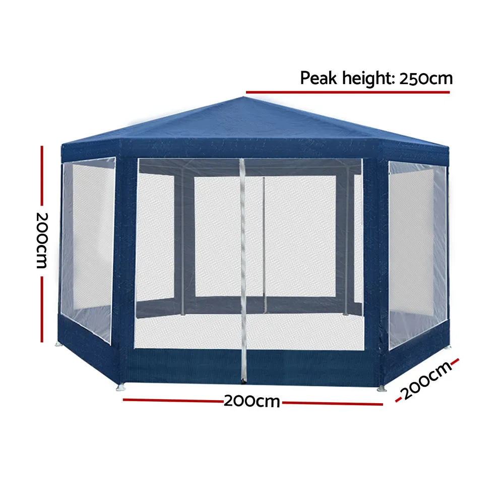 Hexagonal Gazebo, UV-Resistant, Waterproof, Outdoor, Instahut