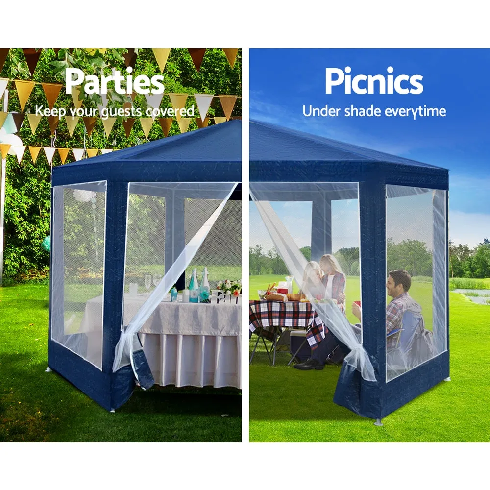 Hexagonal Gazebo, UV-Resistant, Waterproof, Outdoor, Instahut