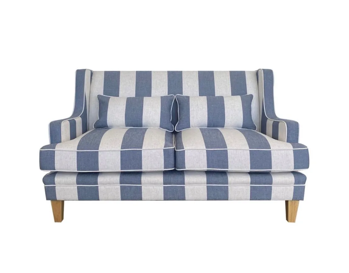 Denham Luxury Hudson Stripe 2-Seater Sofa, Comfortable and Stylish