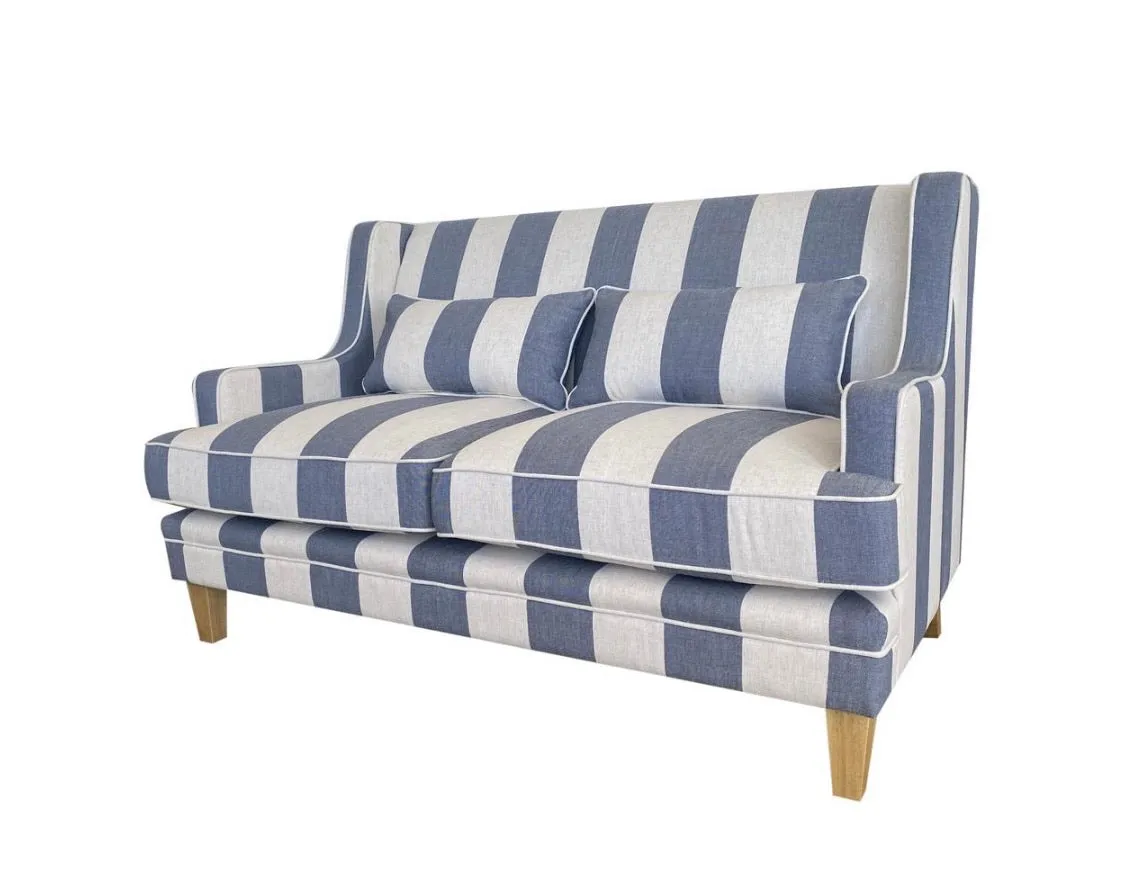 Denham Luxury Hudson Stripe 2-Seater Sofa, Comfortable and Stylish