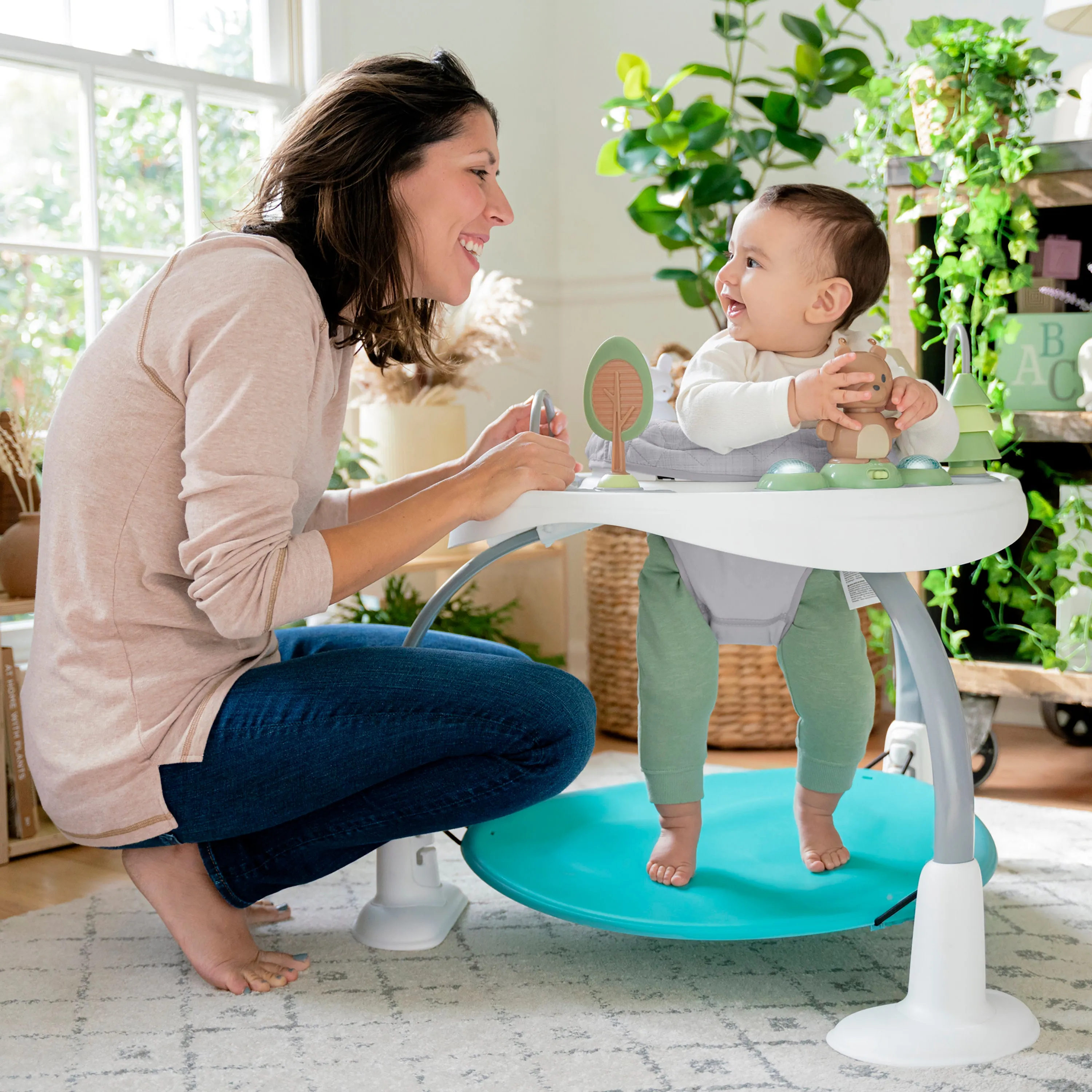 Ingenuity Spring & Sprout 2-in-1 Baby Activity Center Jumper