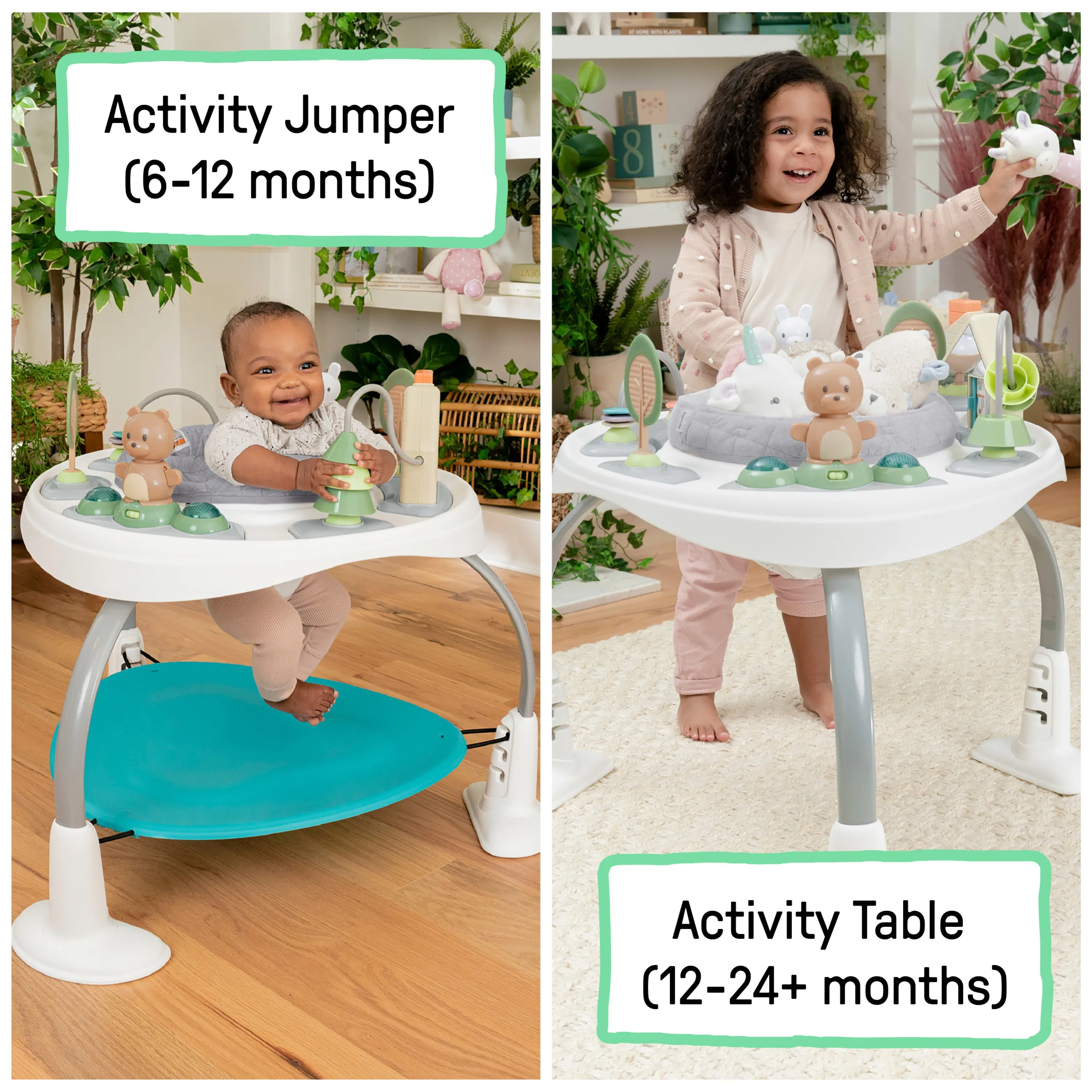 Ingenuity Spring & Sprout 2-in-1 Baby Activity Center Jumper