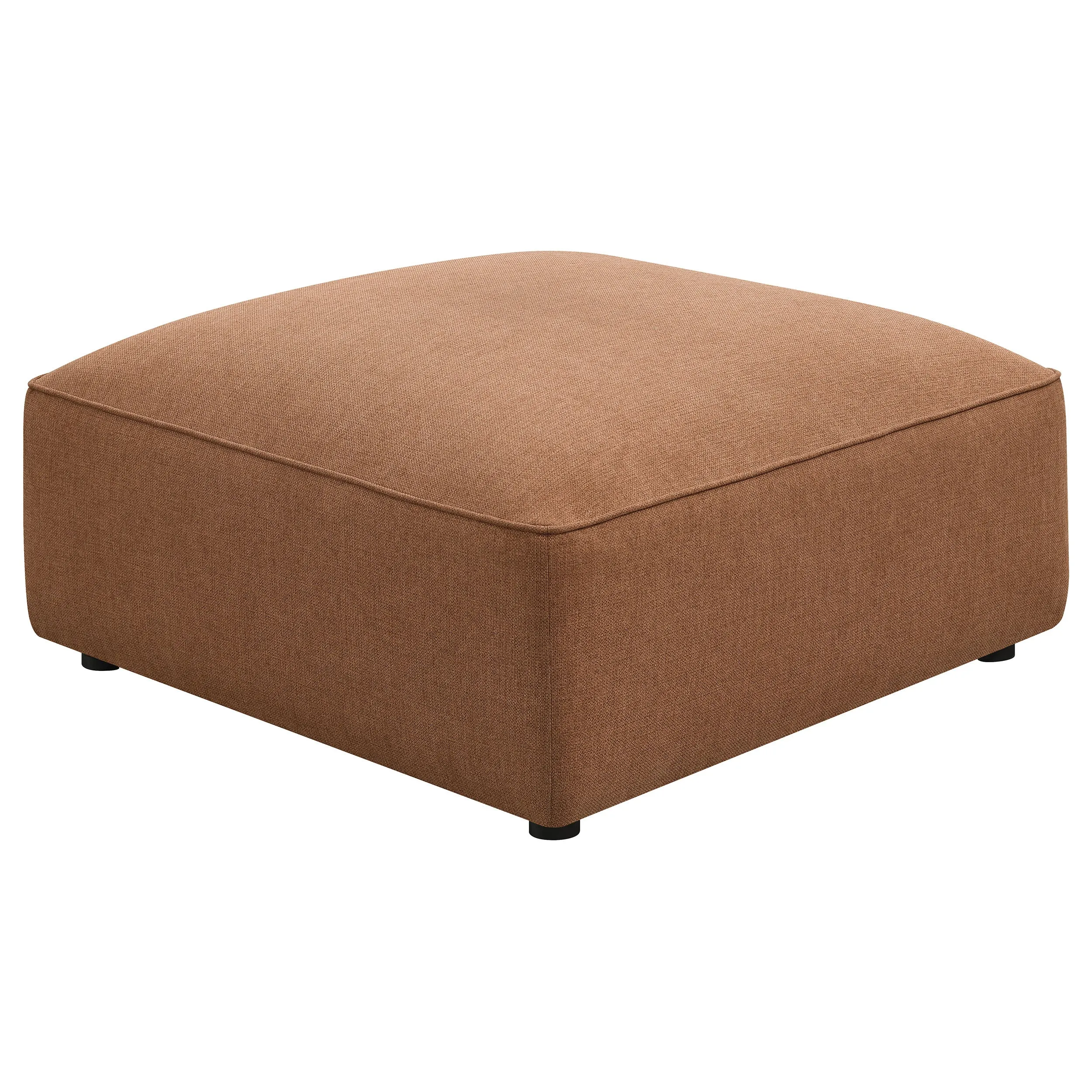 Jennifer Upholstered Ottoman Terracotta