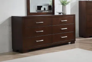 Jessica 6-drawer Dresser Cappuccino