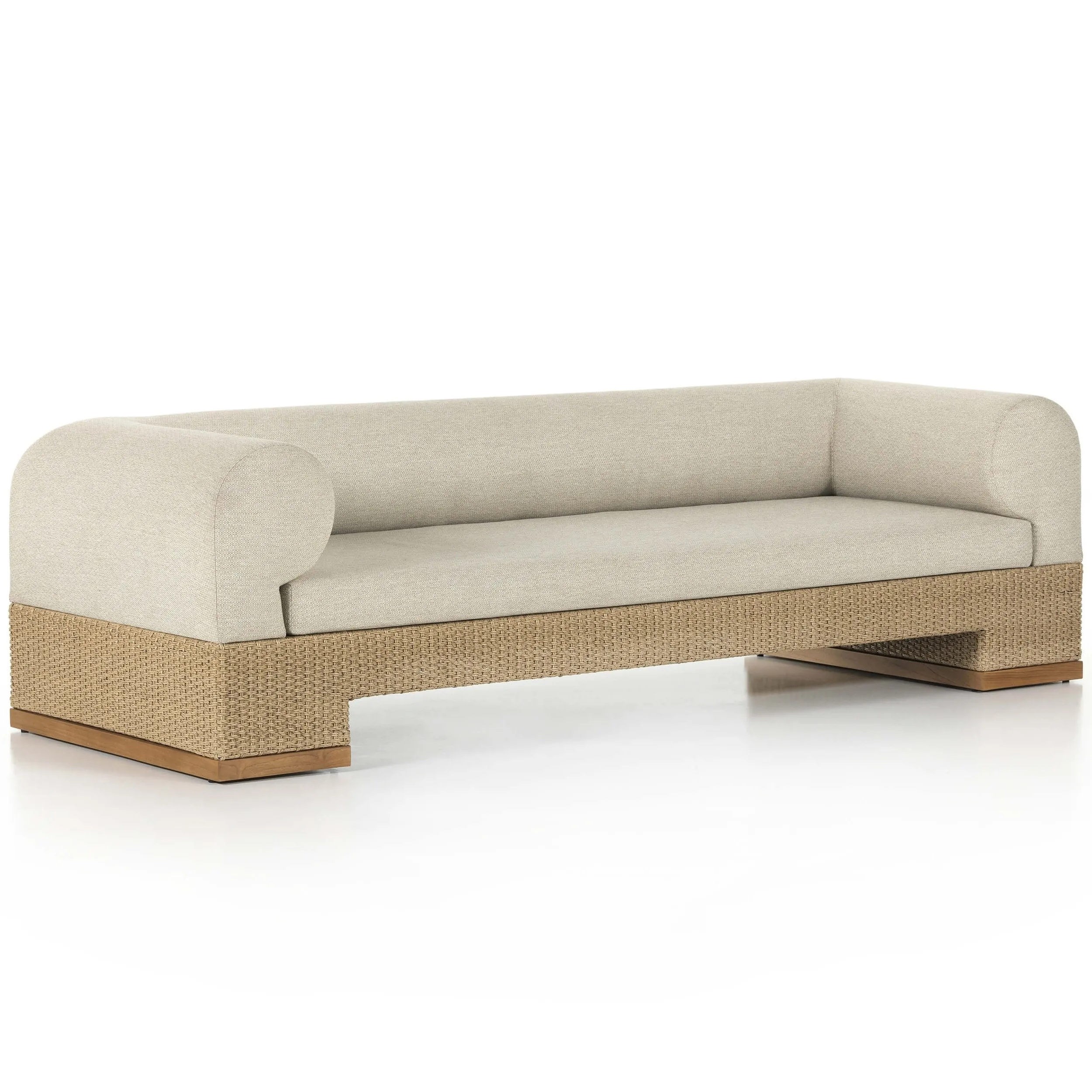 Joss 106" Outdoor Sofa, Natural Teak