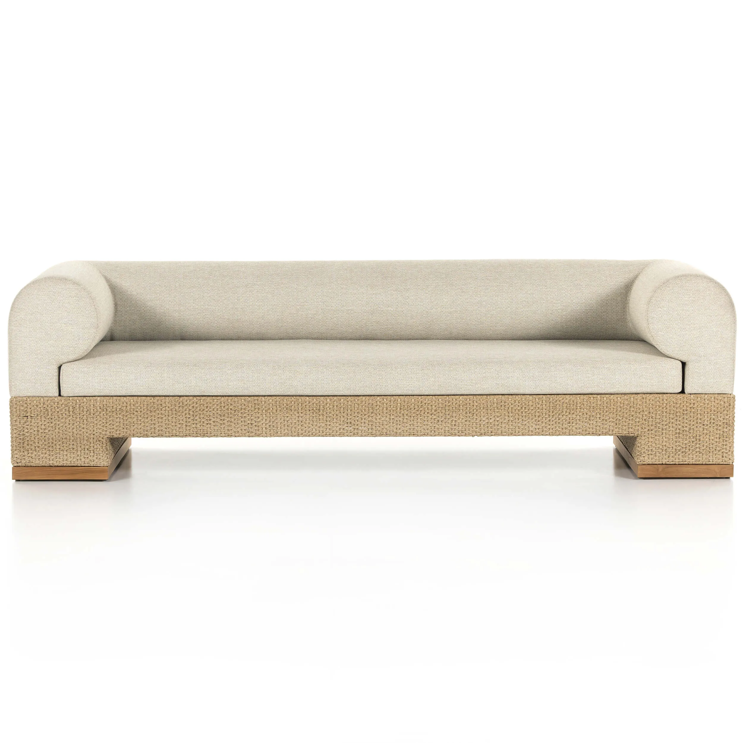 Joss 106" Outdoor Sofa, Natural Teak