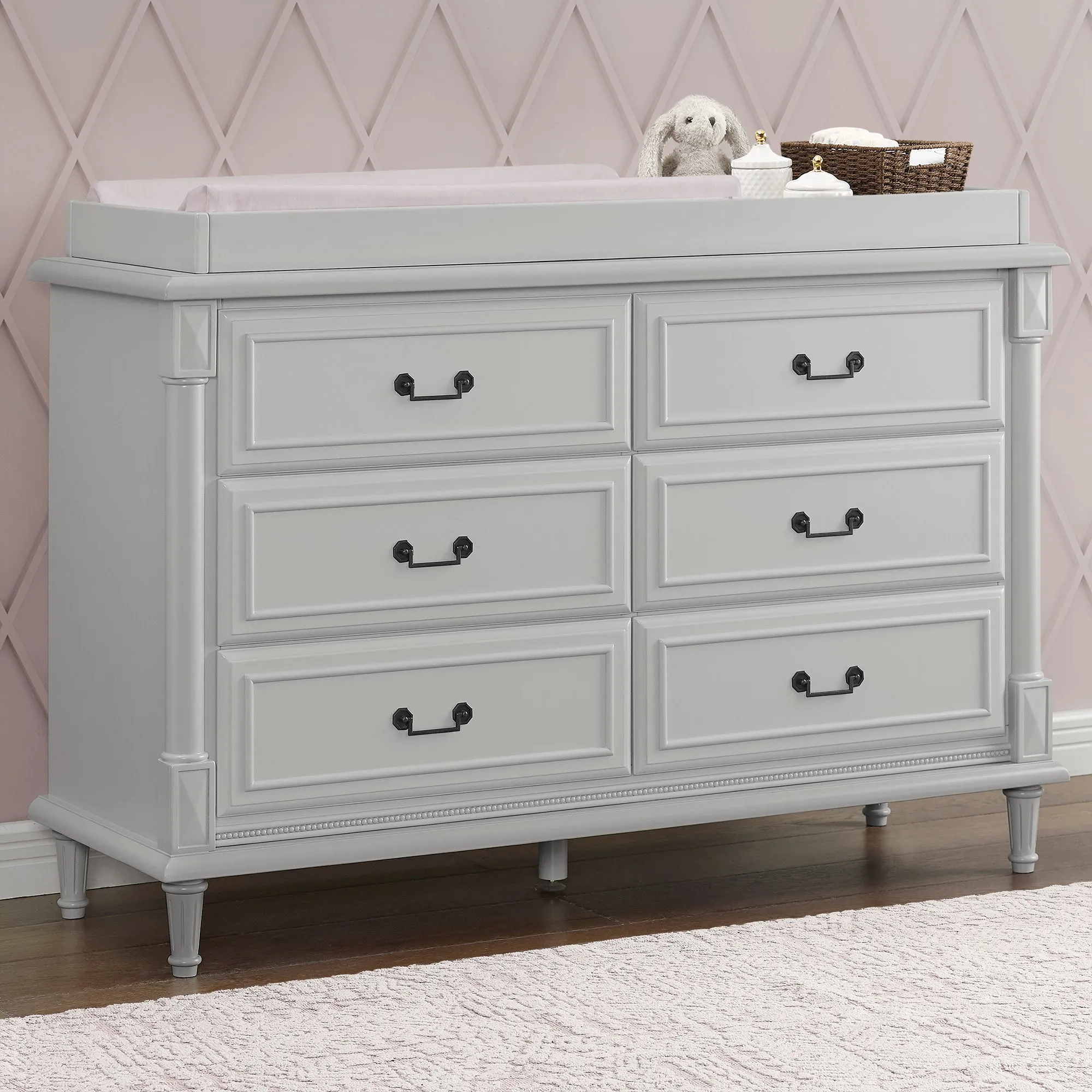 Juliette 6 Drawer Dresser with Changing Top and Interlocking Drawers