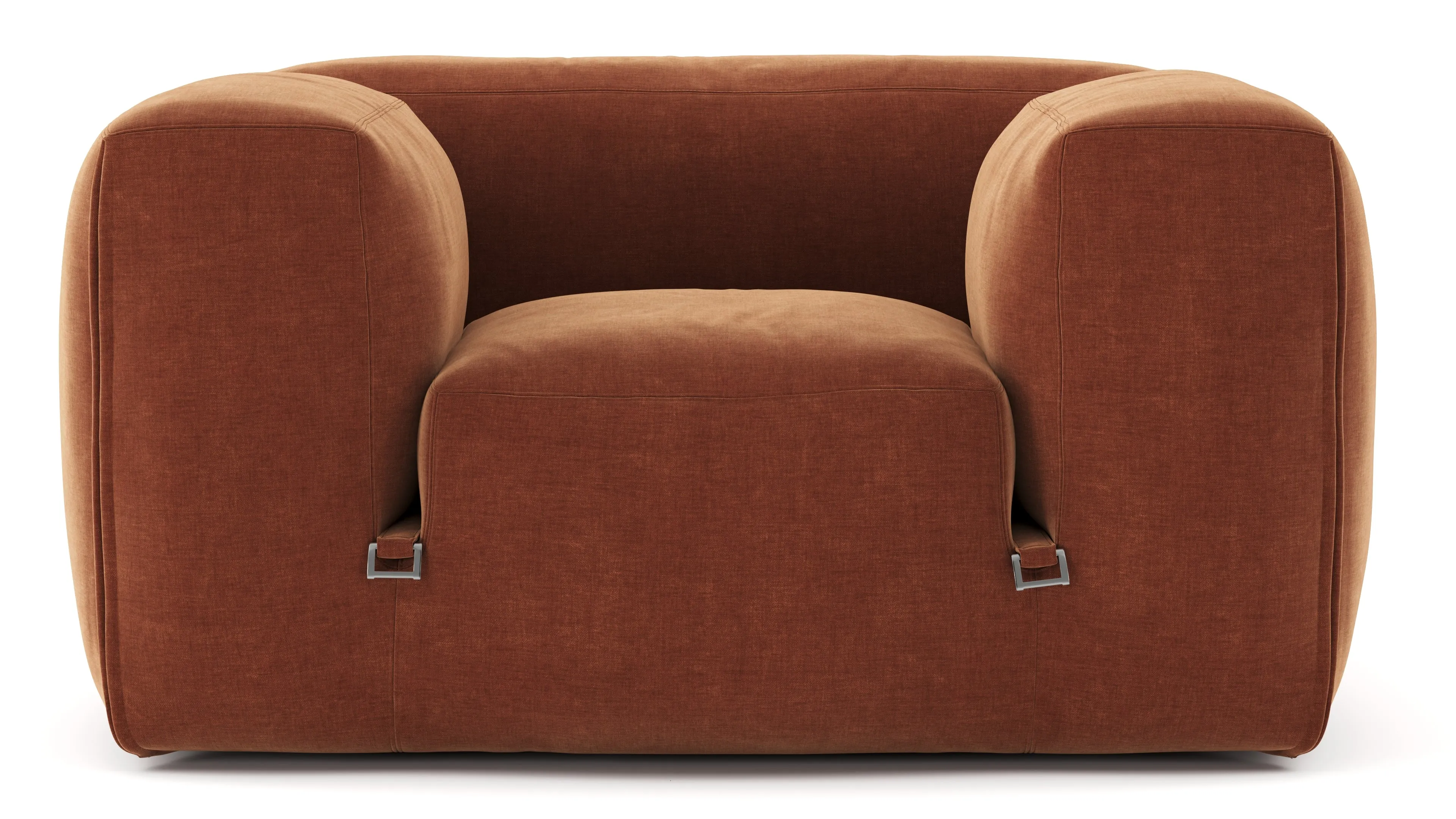 Le Mura - Le Mura Lounge Armchair, Rust Chenille