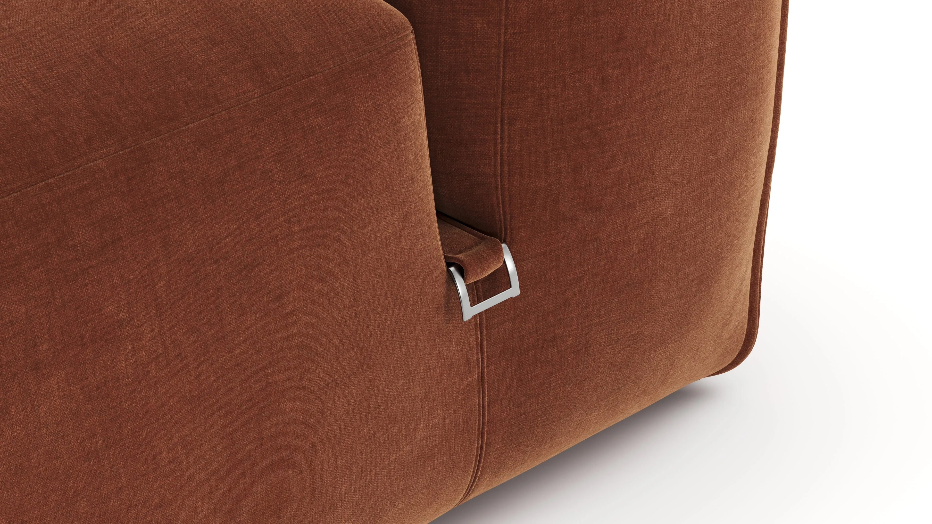 Le Mura - Le Mura Lounge Armchair, Rust Chenille