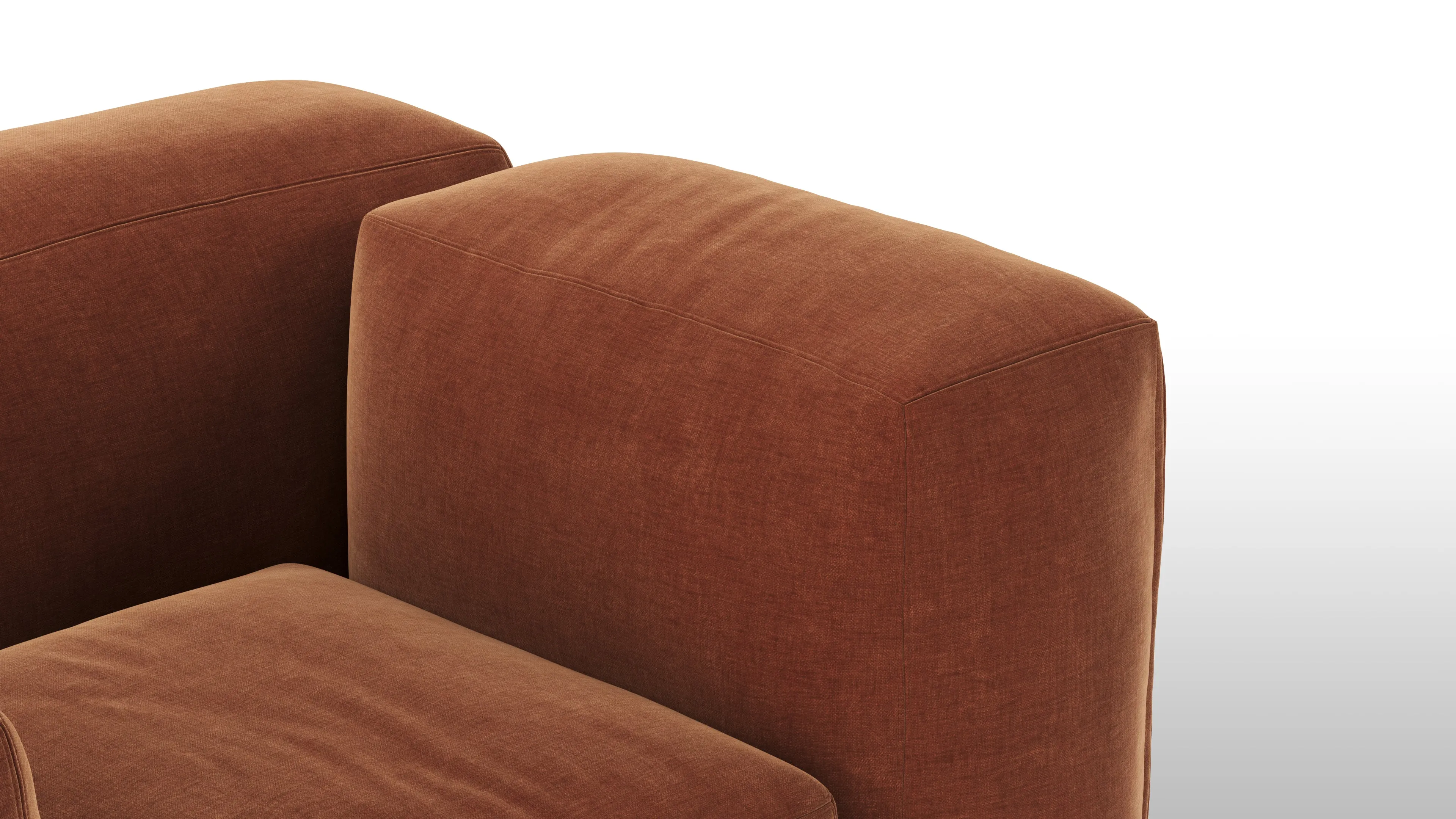 Le Mura - Le Mura Lounge Armchair, Rust Chenille