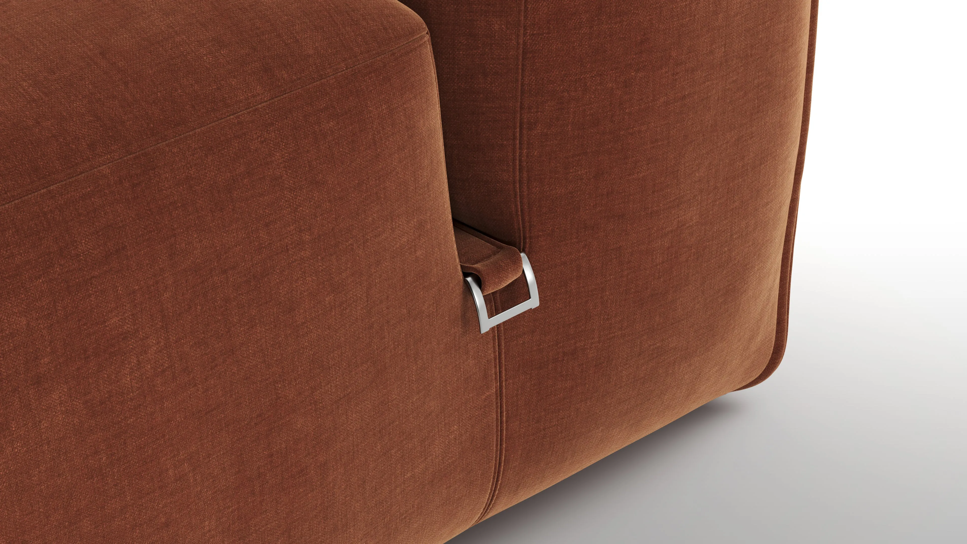 Le Mura - Le Mura Lounge Armchair, Rust Chenille