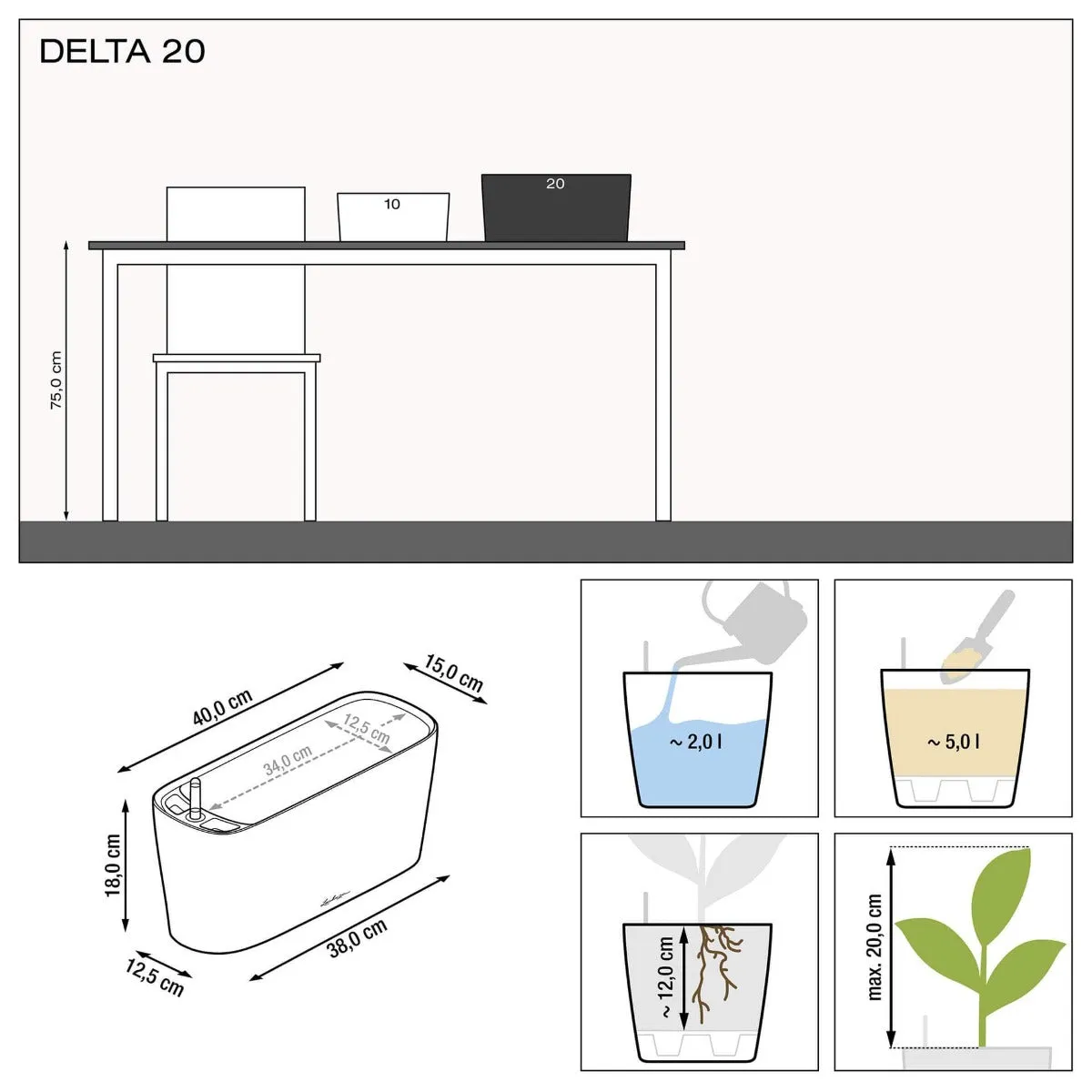 Lechuza Delta Planter