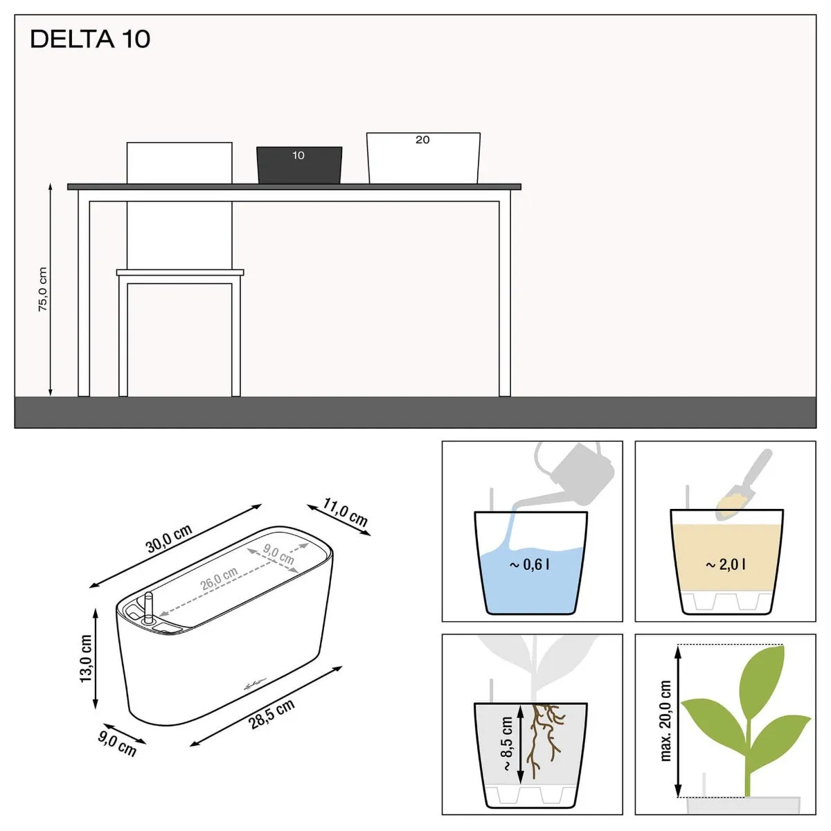 Lechuza Delta Planter