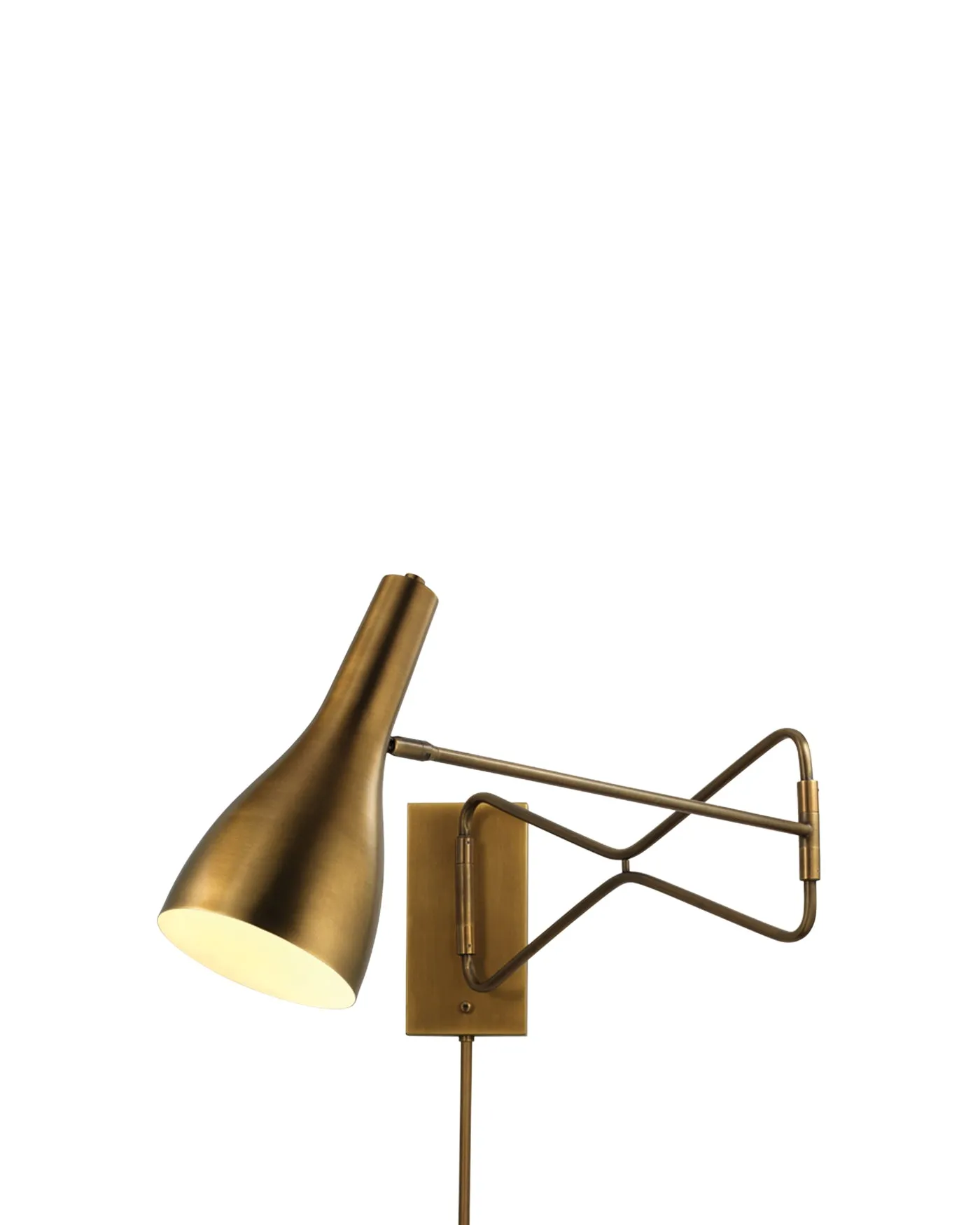 Lenz Swing Arm Sconce Brass