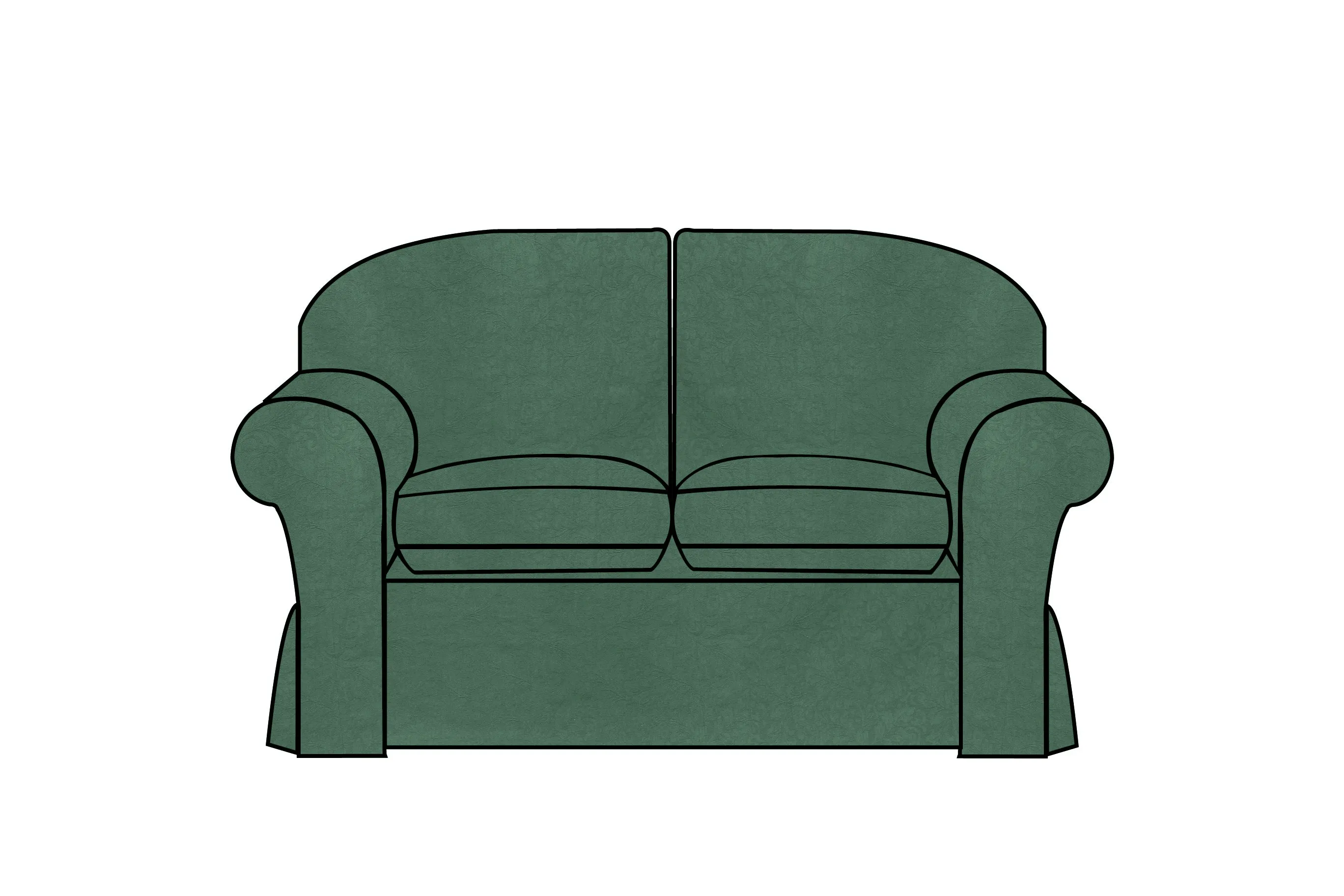 Madrid | 2 Seater Extra Loose Cover | Kingston Green