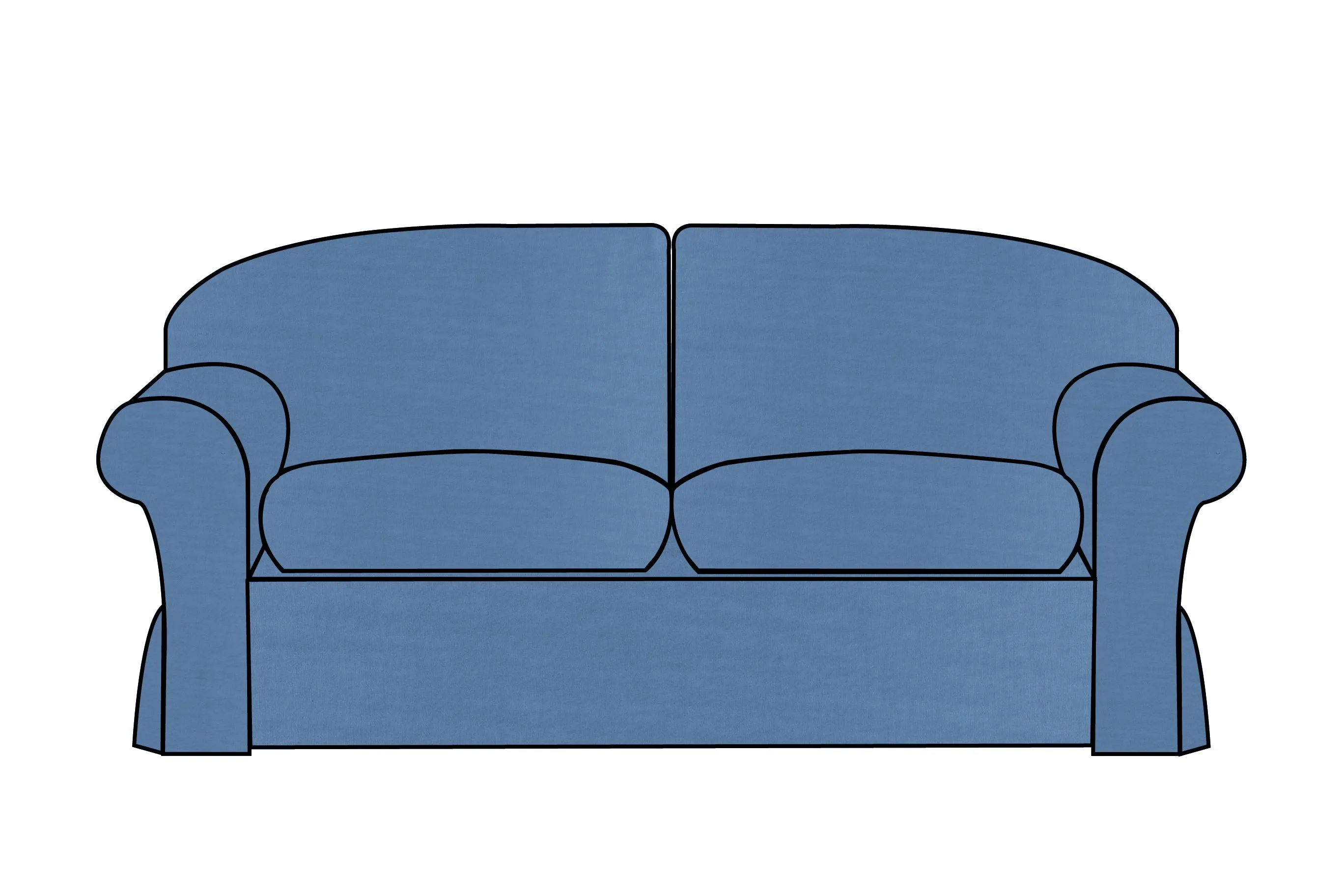 Madrid | 3 Seater Extra Loose Cover | Capri Blue