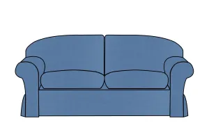 Madrid | 3 Seater Extra Loose Cover | Capri Blue