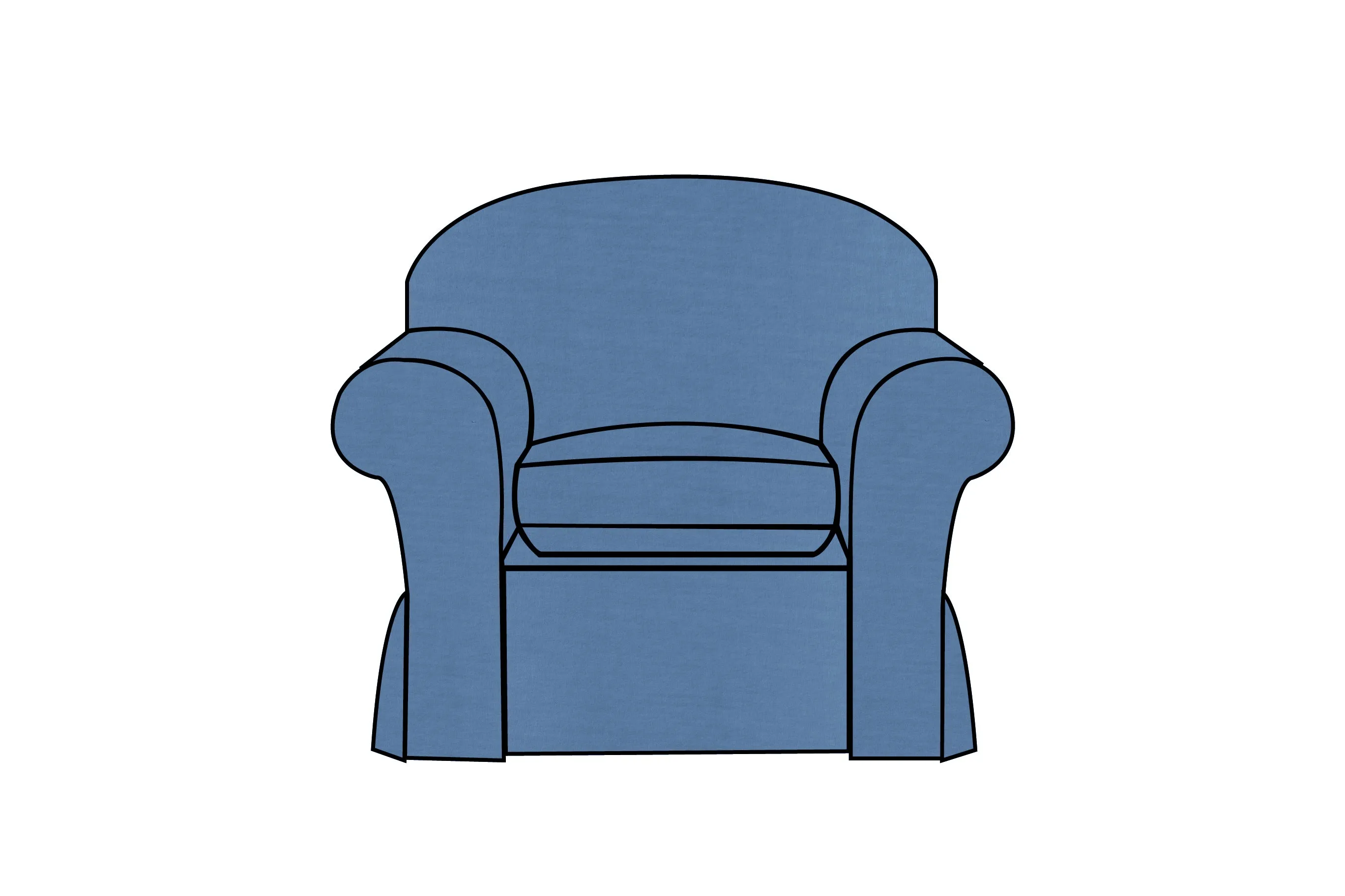 Madrid | Armchair Extra Loose Cover | Capri Blue