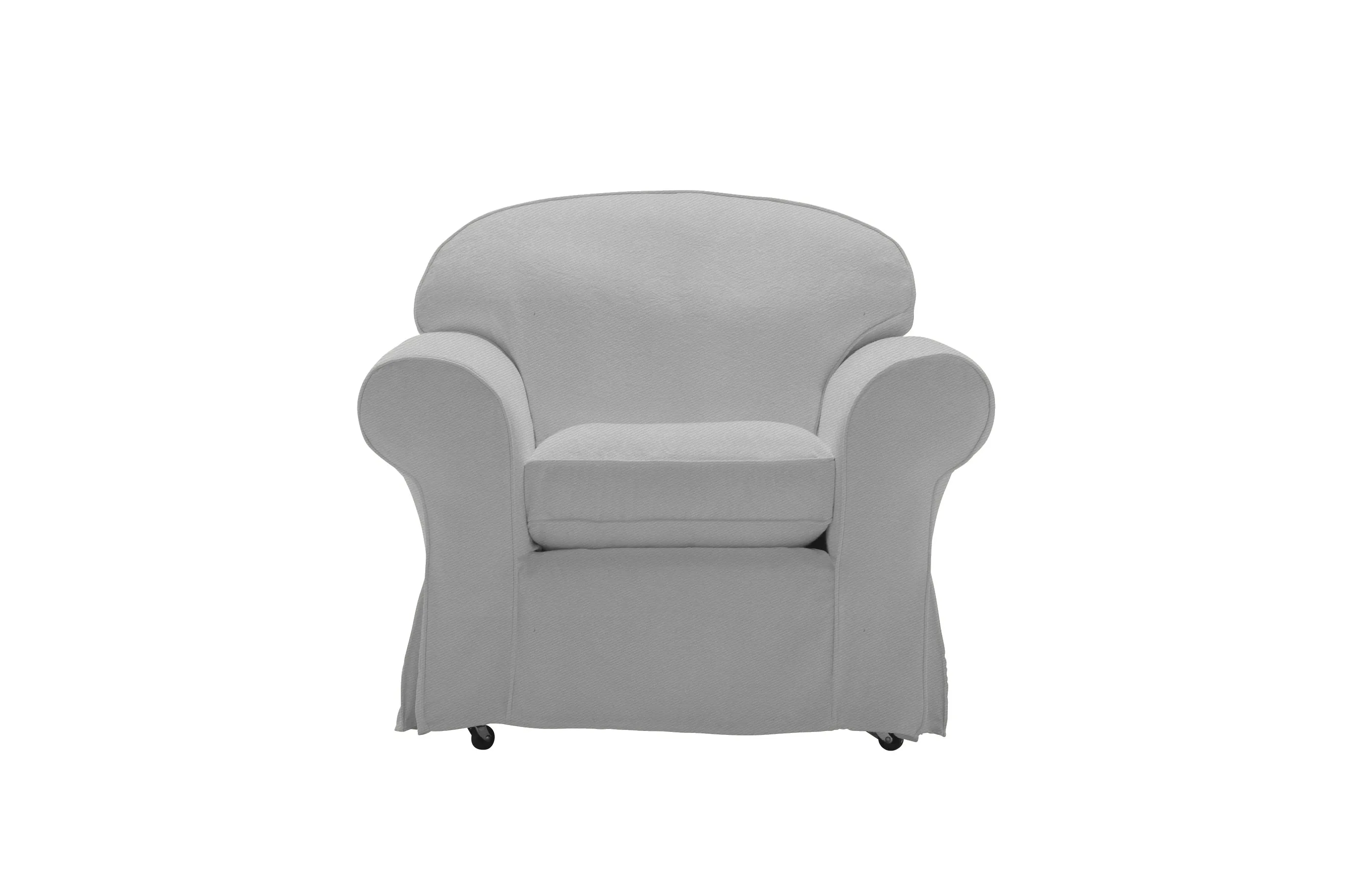 Madrid | Armchair Extra Loose Cover | Miami Silver