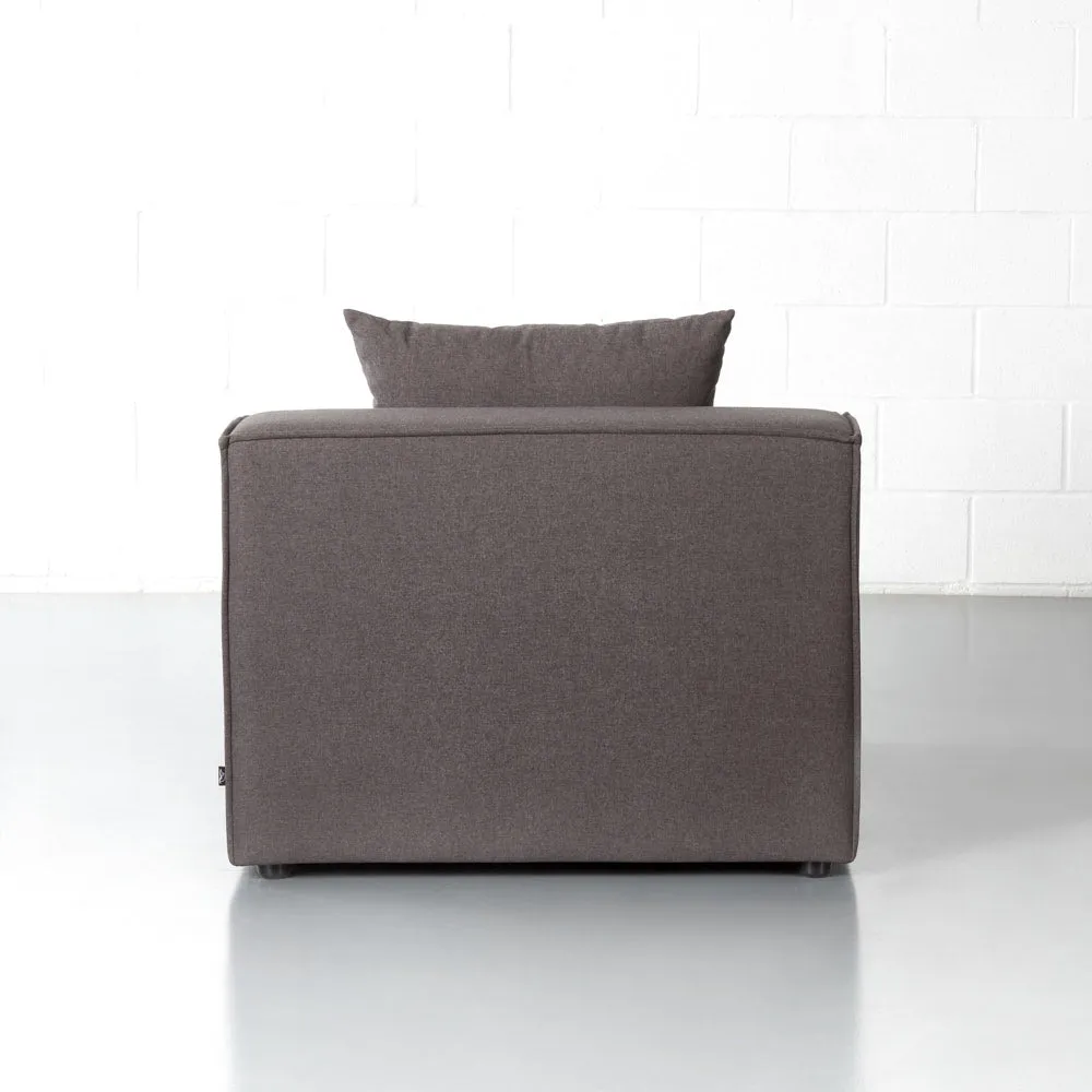 MASON - Dark Grey Fabric Armless Chair Module