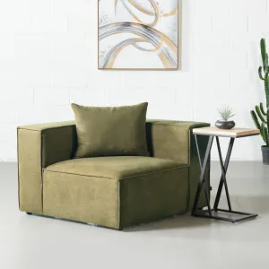 MASON - Green Fabric Corner Chair Module