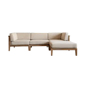 Menorca 3-Seat Sofa - Stylish Modern Design, 268x88/178x65cm, Perfect for Living Rooms