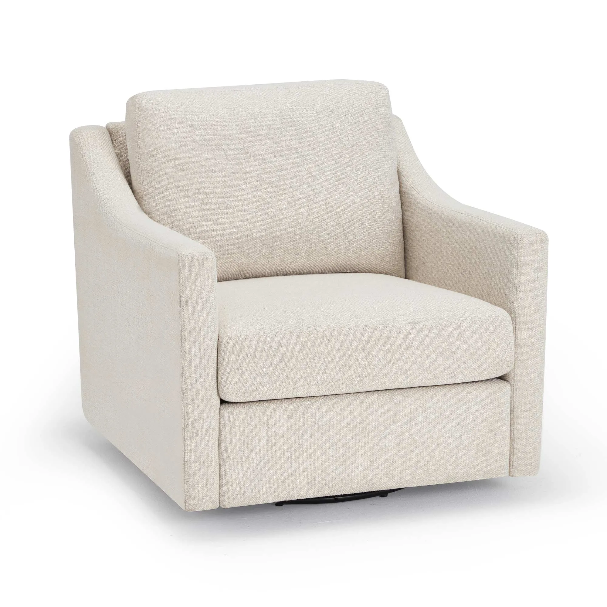 Modern Swival Glider Accent Chair Set of 2, Living Room Chairs Set, Linen