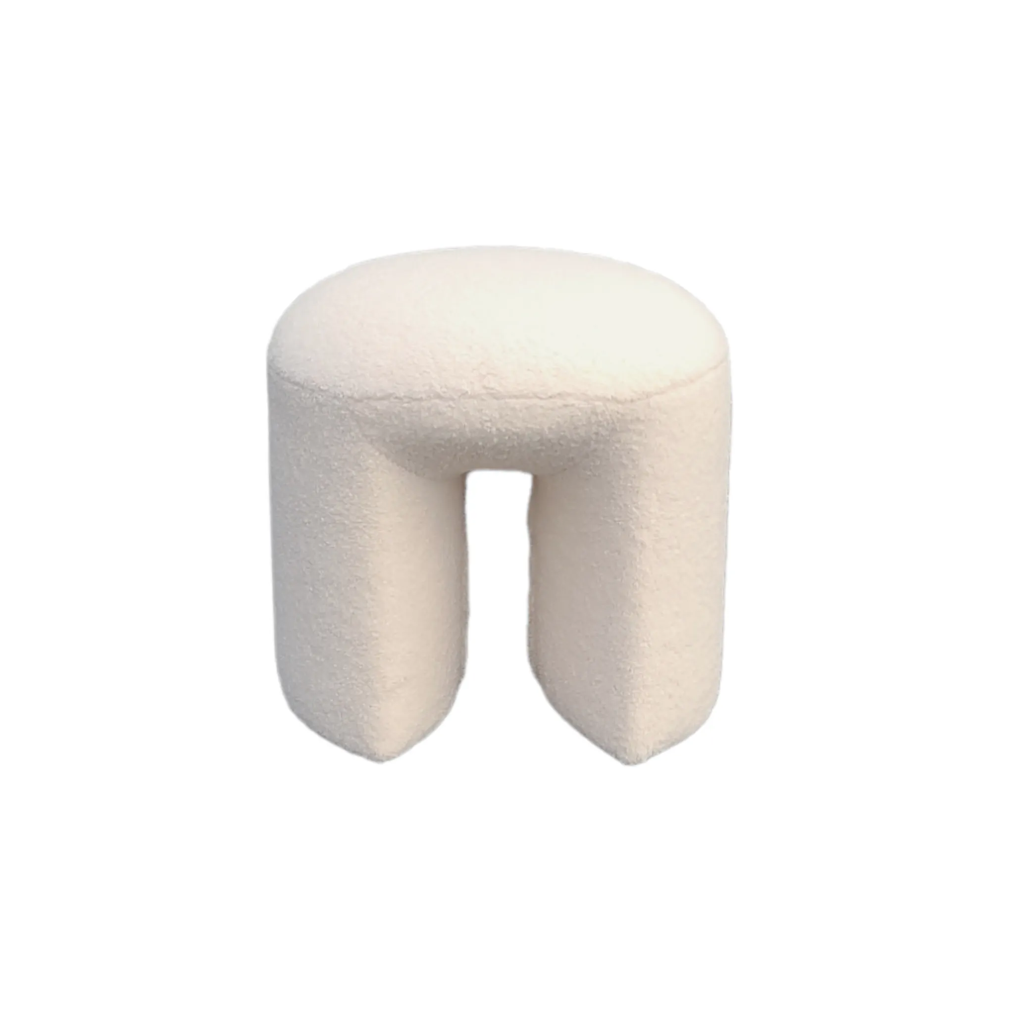 Nevada White Boucle Stool