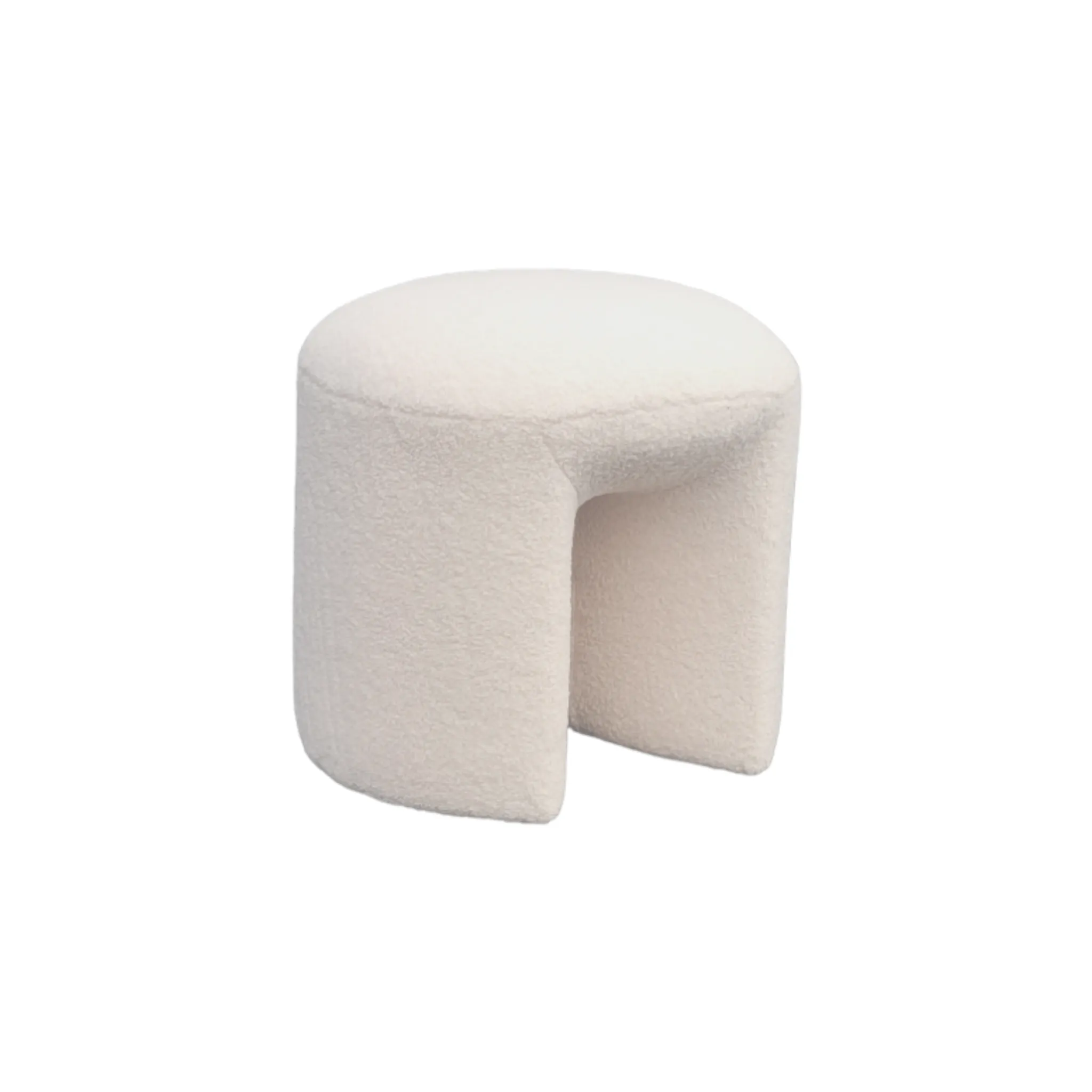 Nevada White Boucle Stool