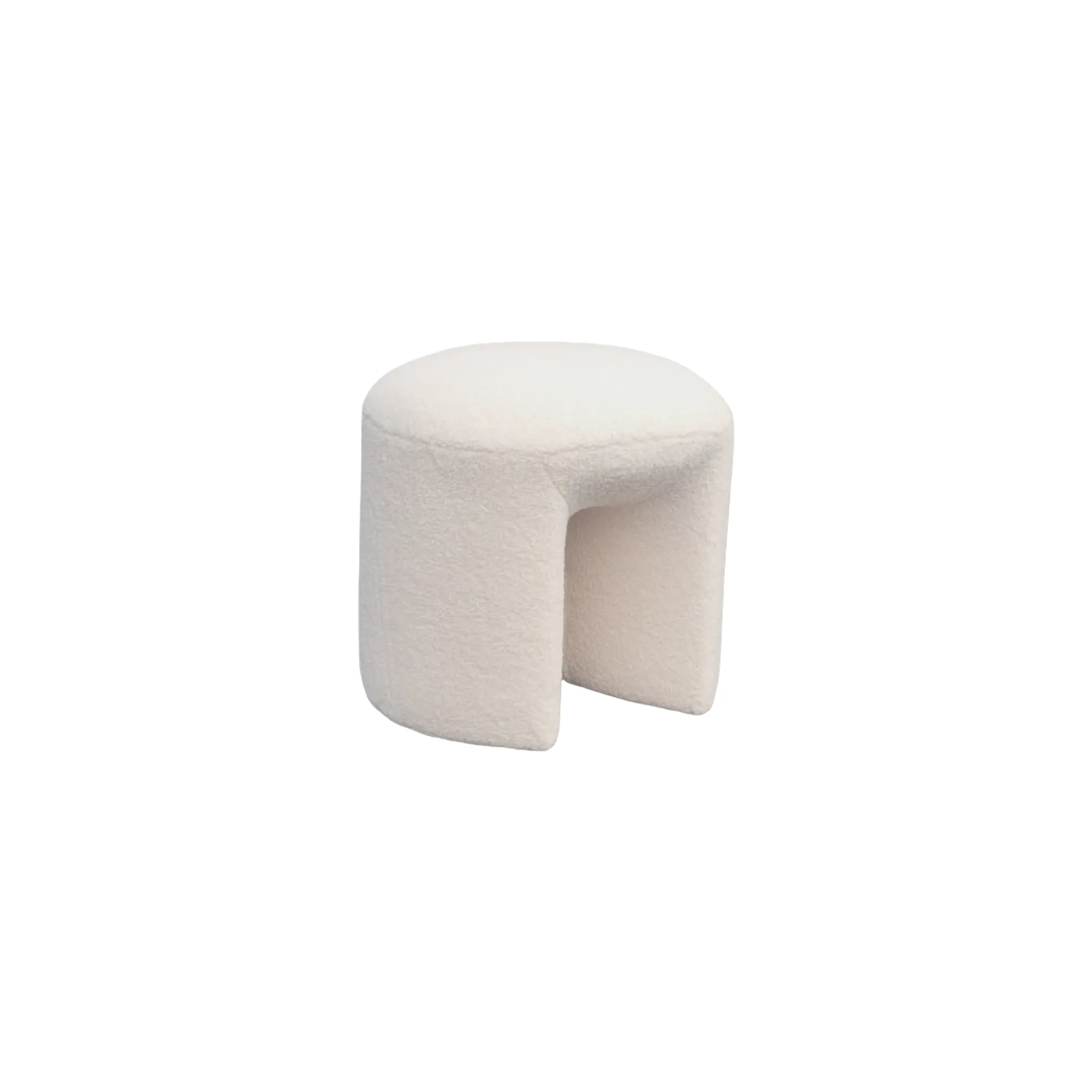 Nevada White Boucle Stool