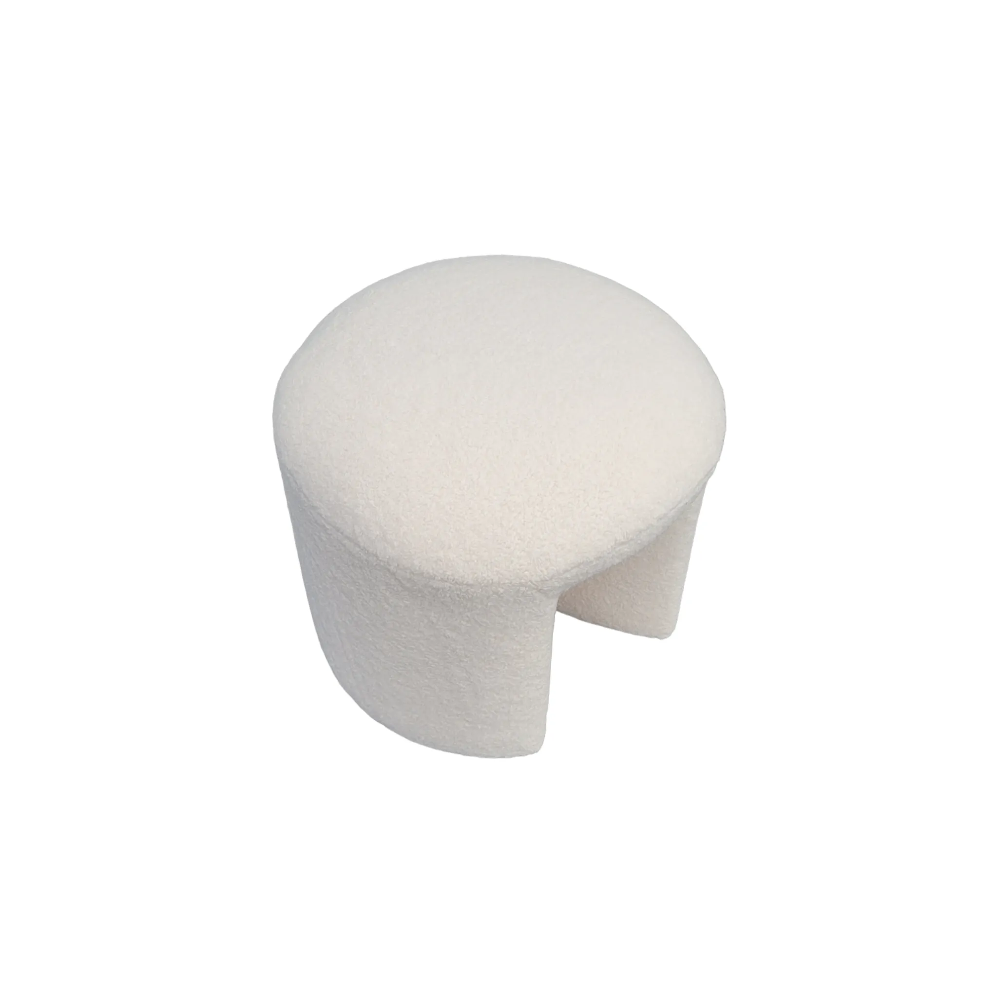 Nevada White Boucle Stool