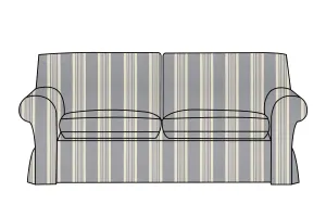 Newport | 3 Seater Extra Loose Cover | Capri Grey Stripe