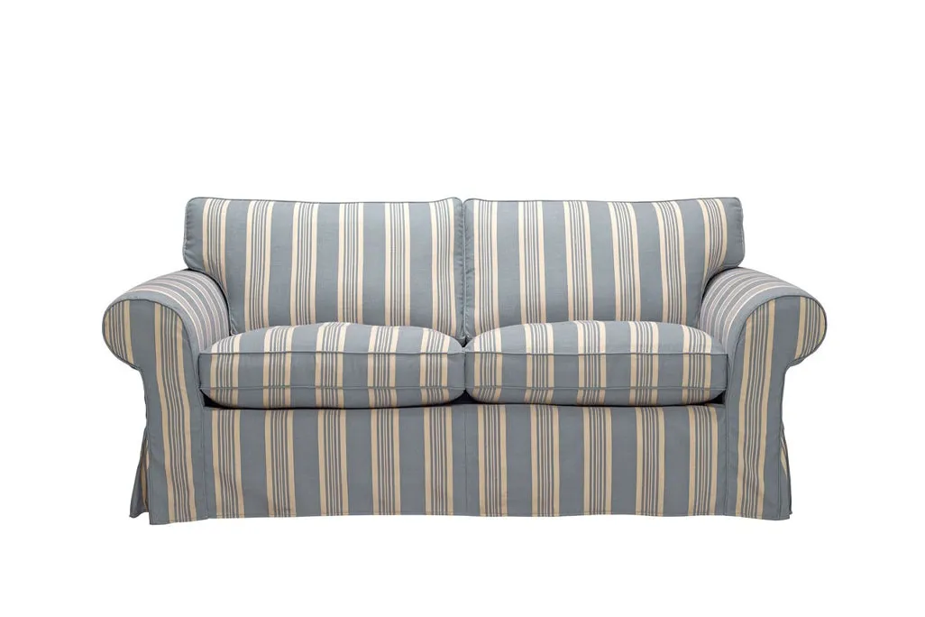 Newport | 3 Seater Extra Loose Cover | Capri Grey Stripe