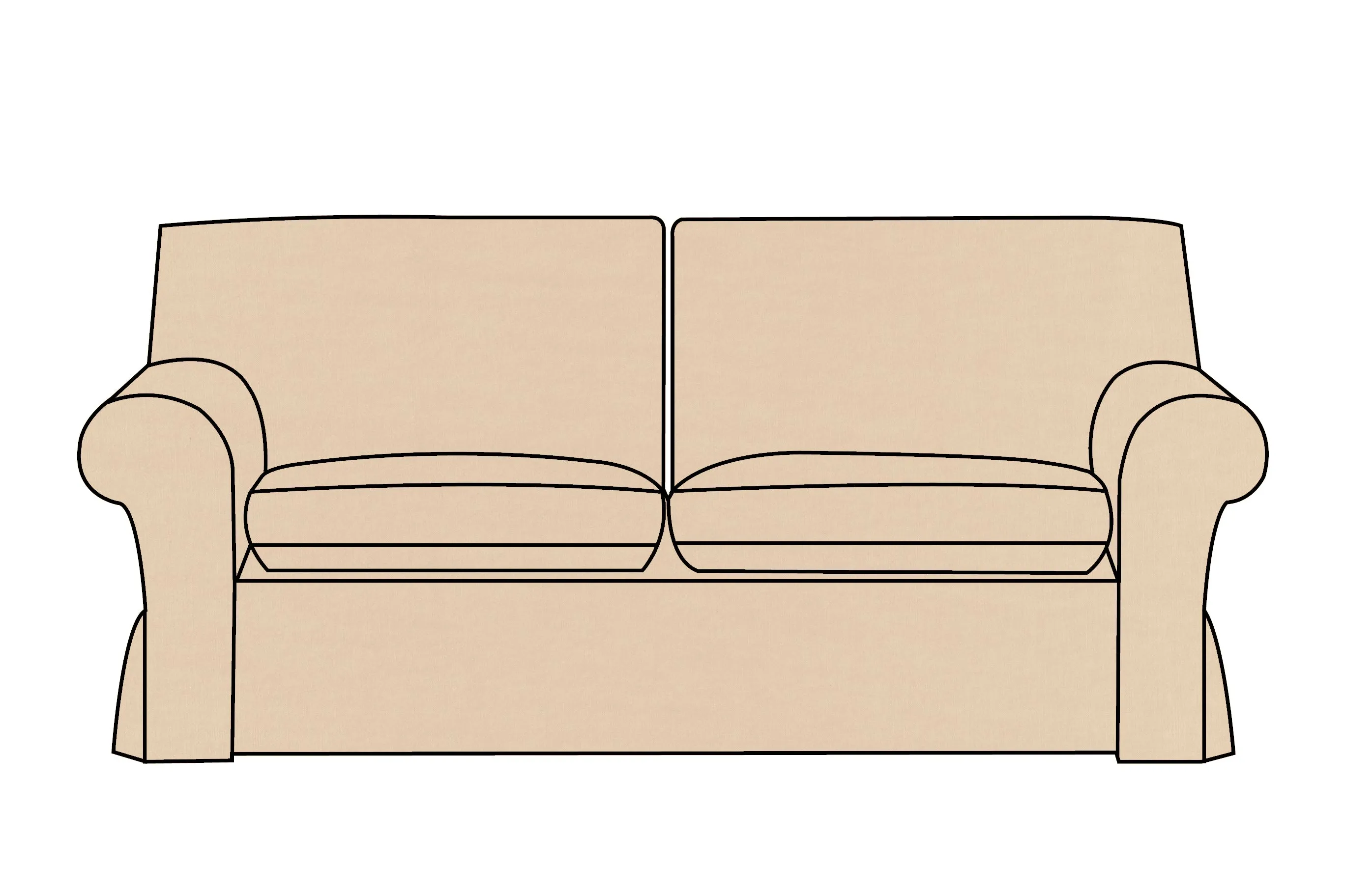 Newport | 3 Seater Extra Loose Cover | Capri Natural