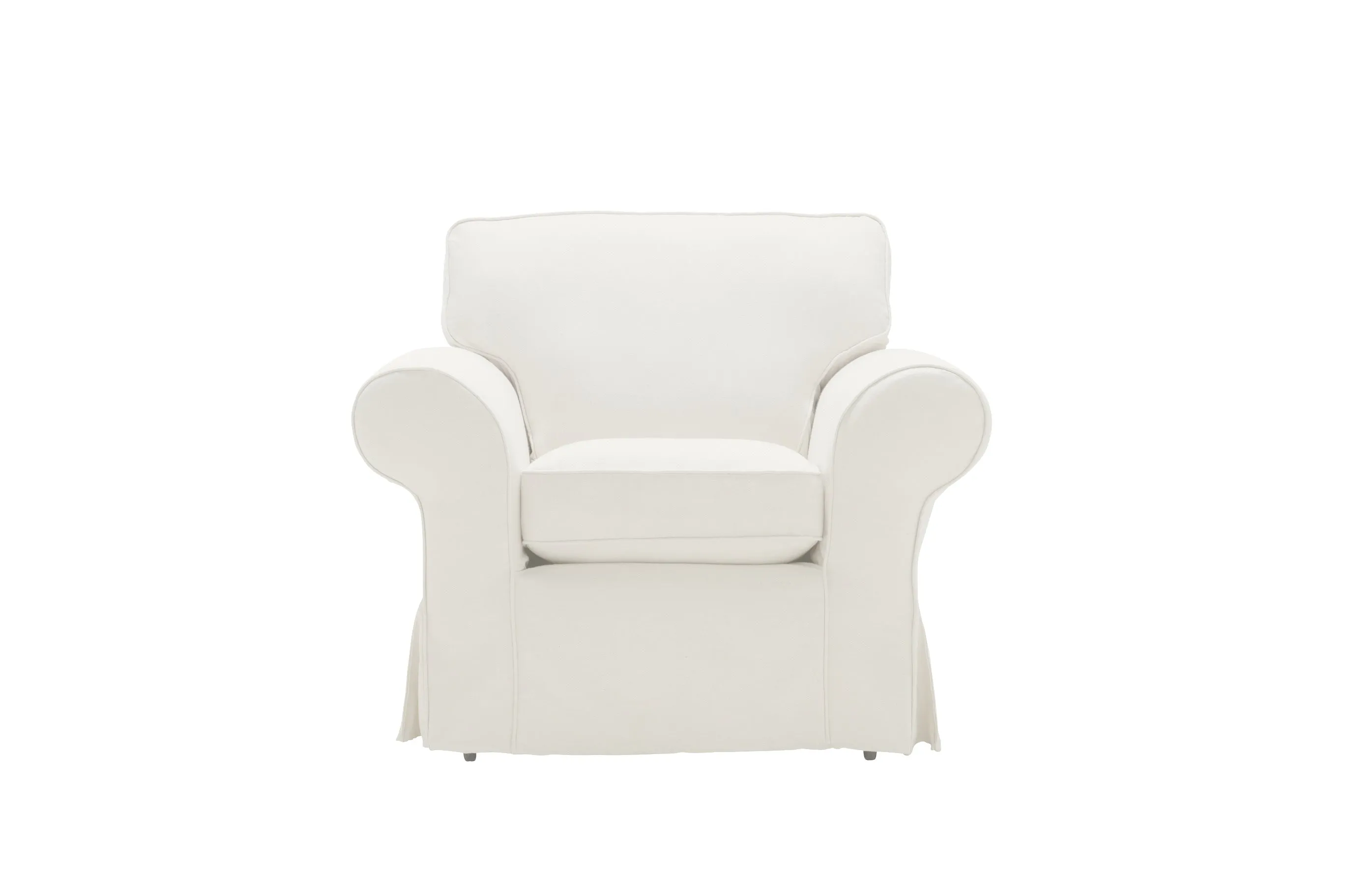 Newport | Armchair Extra Loose Cover | Miami Snow White