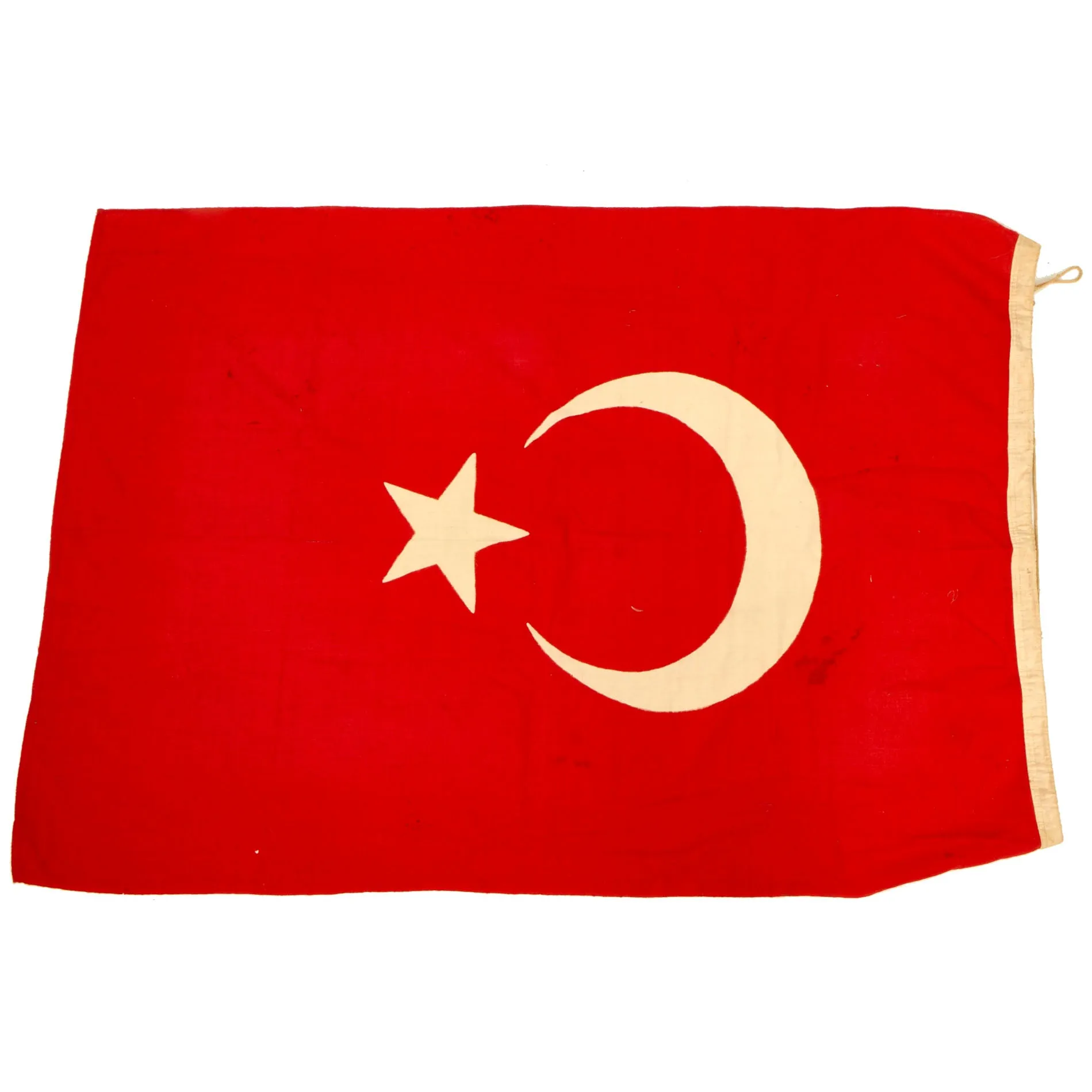 Original Turkey WWI Era Star and Crescent Flag of the Ottoman Empire - 40” x 56”