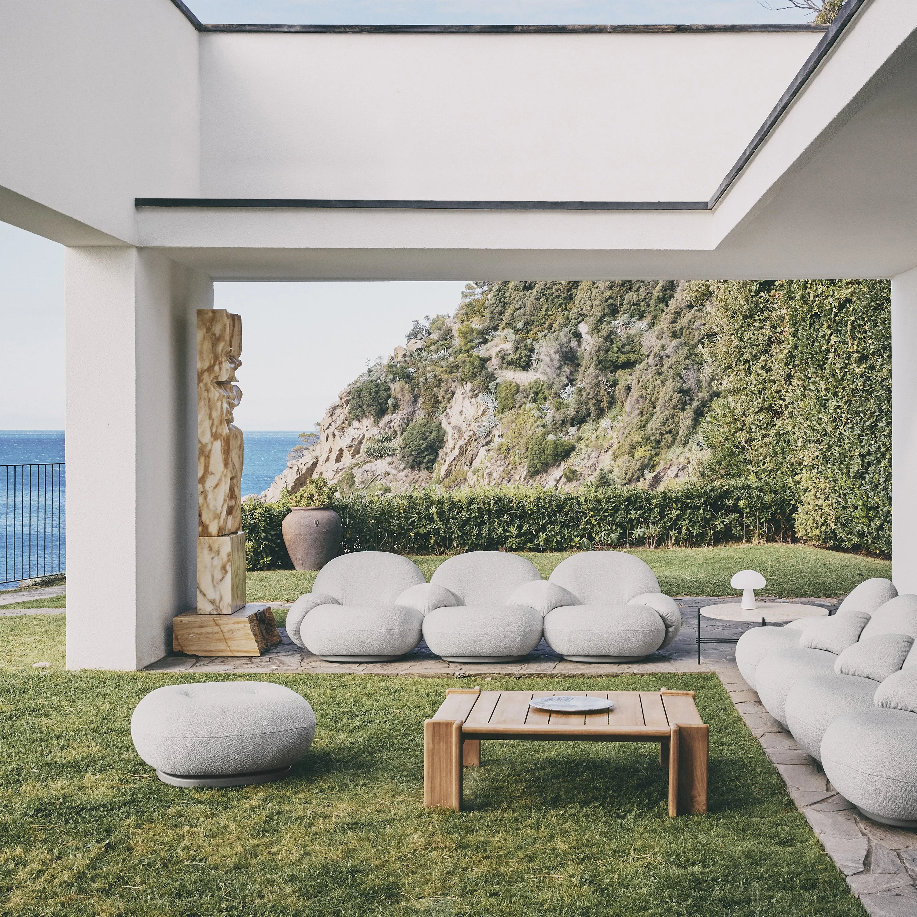 Pacha Outdoor Three-Seater Sofa With Armrests