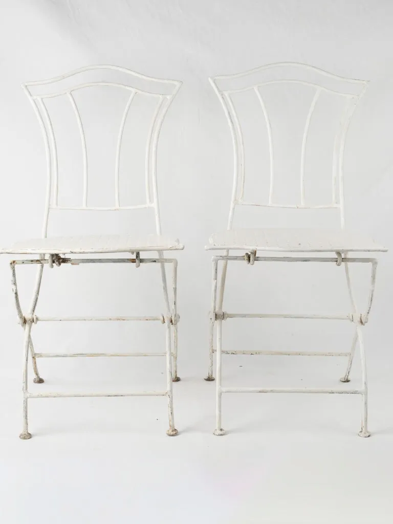 Pair of Early 20th century folding garden chairs 35½"