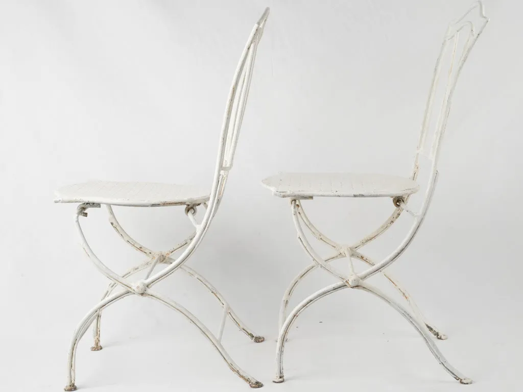 Pair of Early 20th century folding garden chairs 35½"