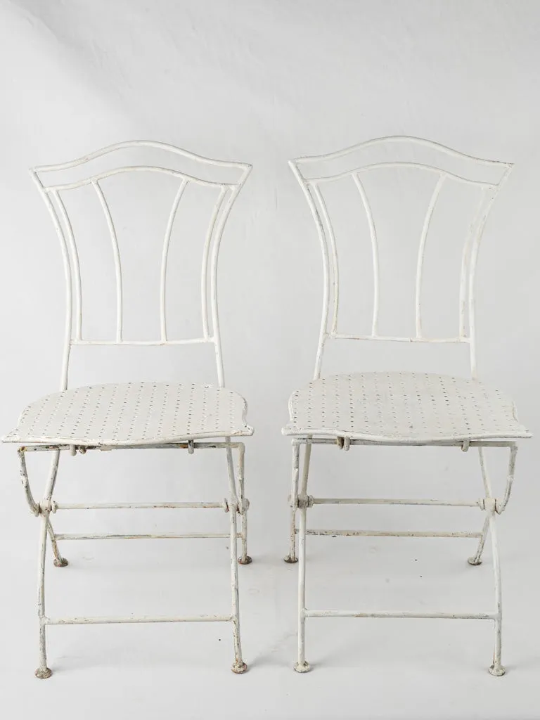 Pair of Early 20th century folding garden chairs 35½"