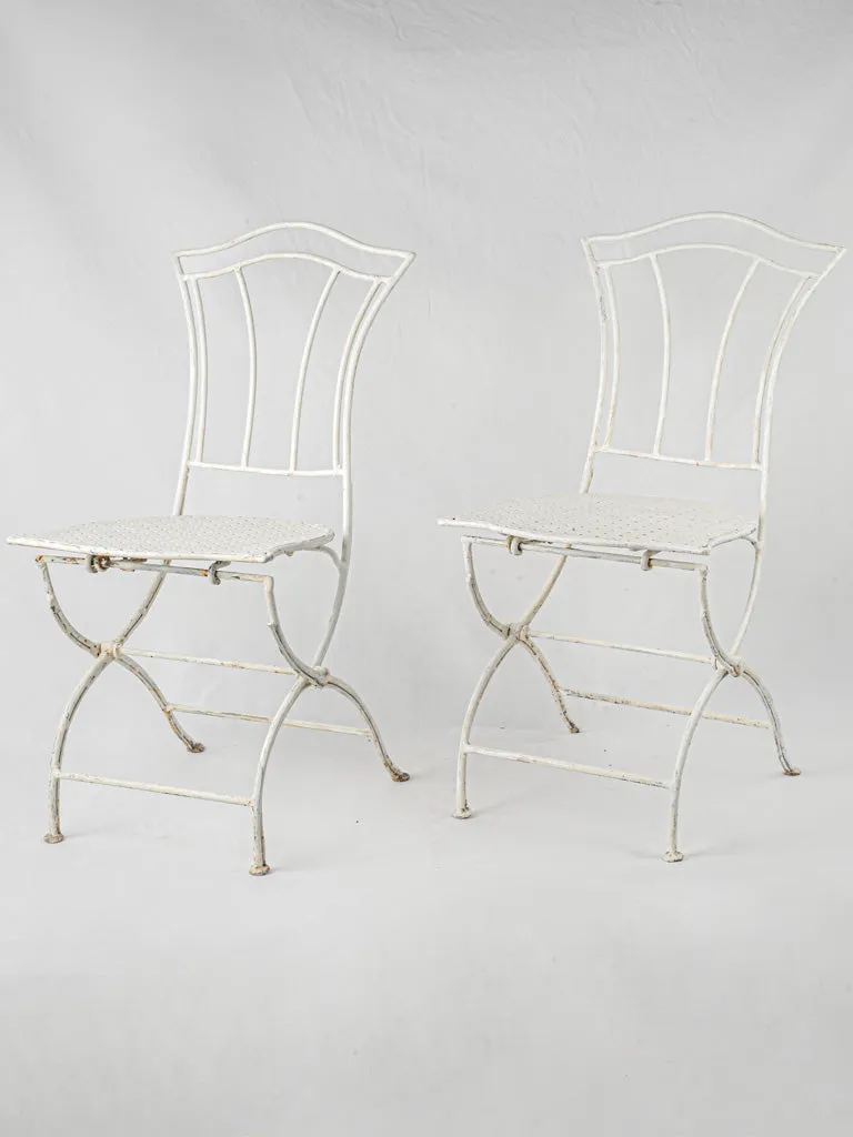 Pair of Early 20th century folding garden chairs 35½"