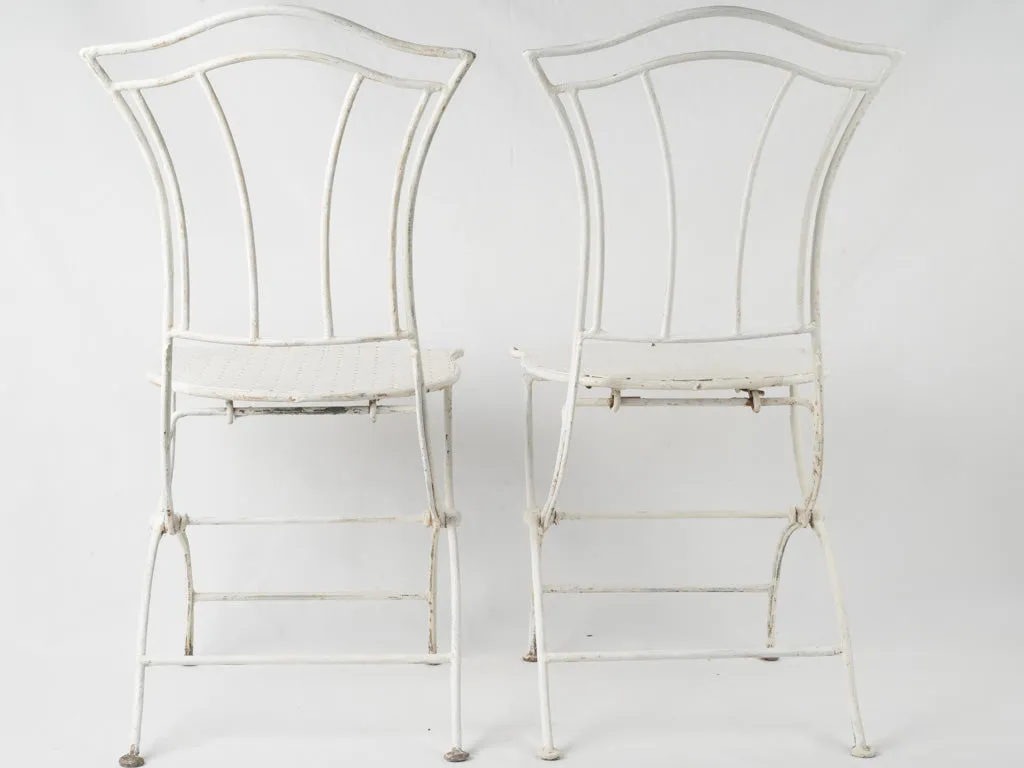 Pair of Early 20th century folding garden chairs 35½"